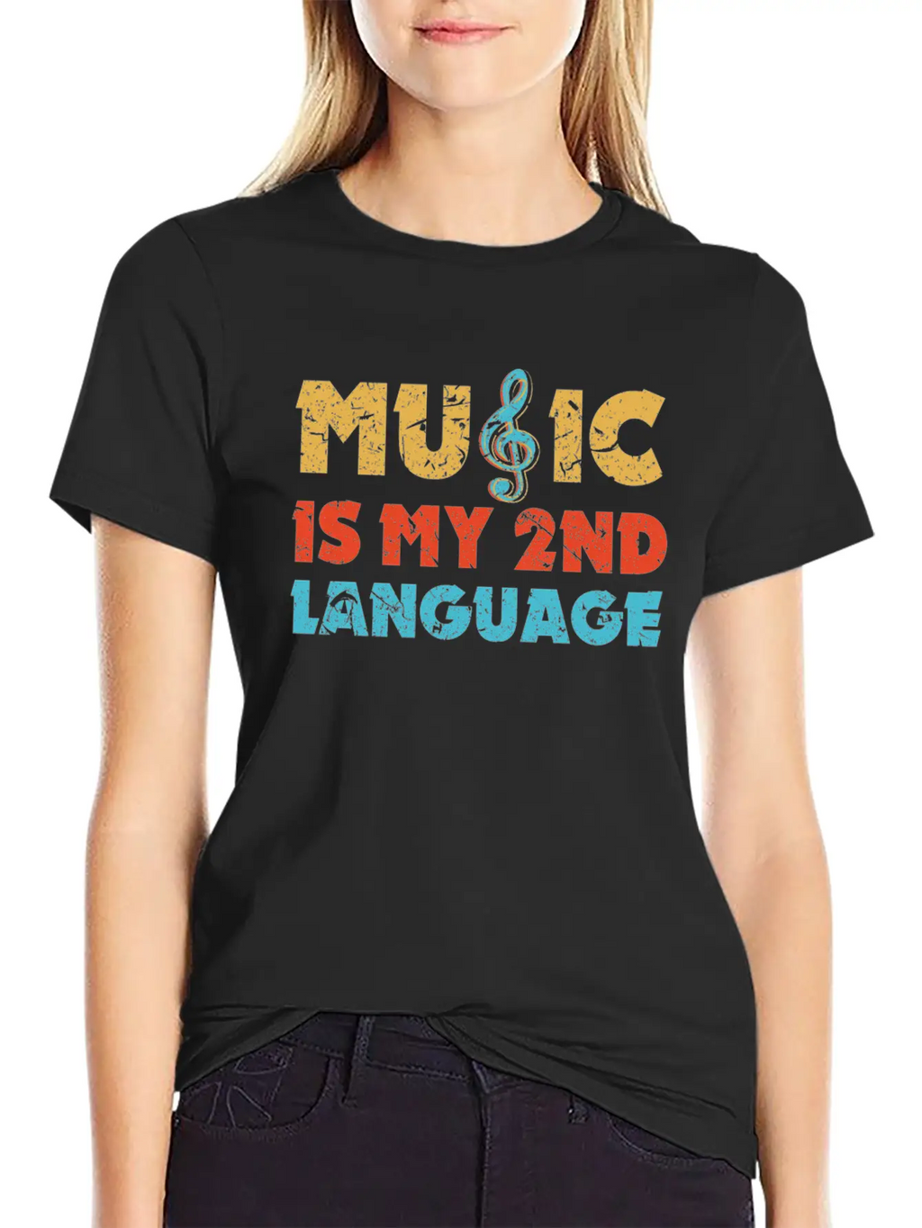 Music Language Unisex Short Sleeve Soft Cotton T-Shirt – Casual Everyday Wear