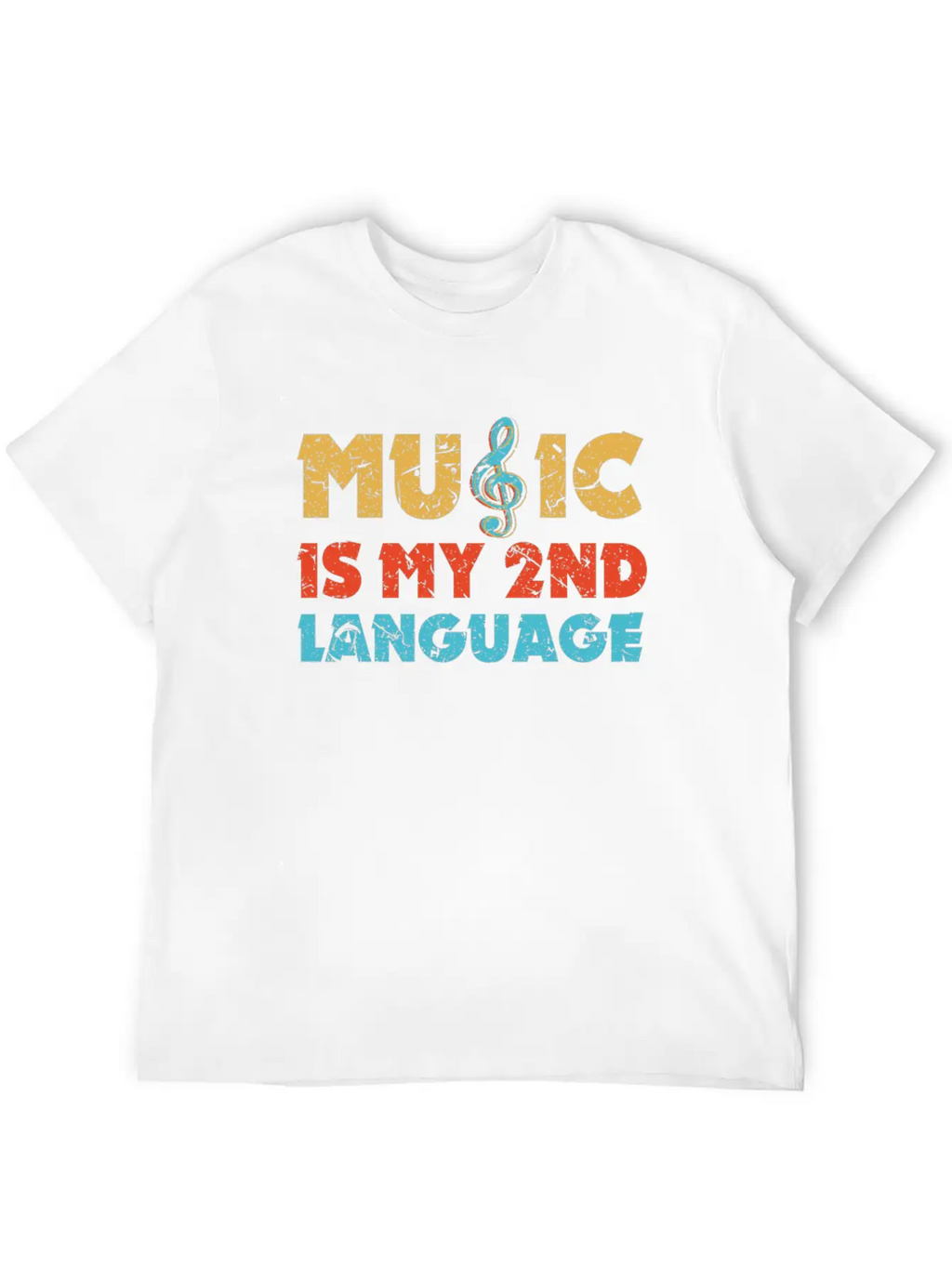 Music Language Unisex Short Sleeve Soft Cotton T-Shirt – Casual Everyday Wear