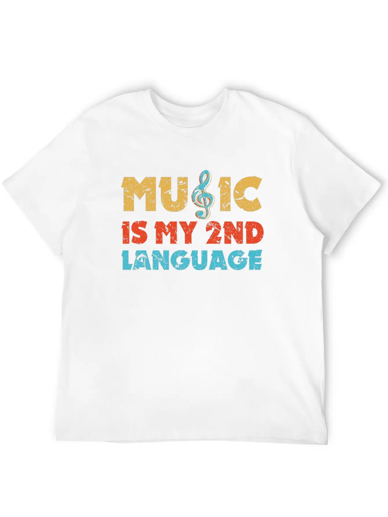 Music Language Unisex Short Sleeve Soft Cotton T-Shirt – Casual Everyday Wear