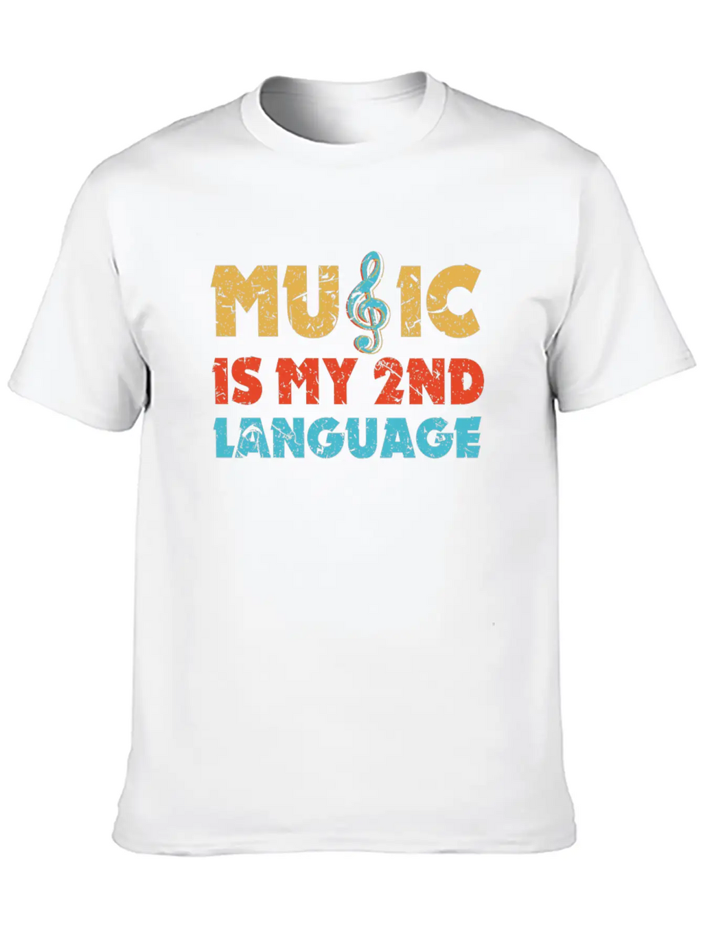 Music Language Unisex Short Sleeve Soft Cotton T-Shirt – Casual Everyday Wear