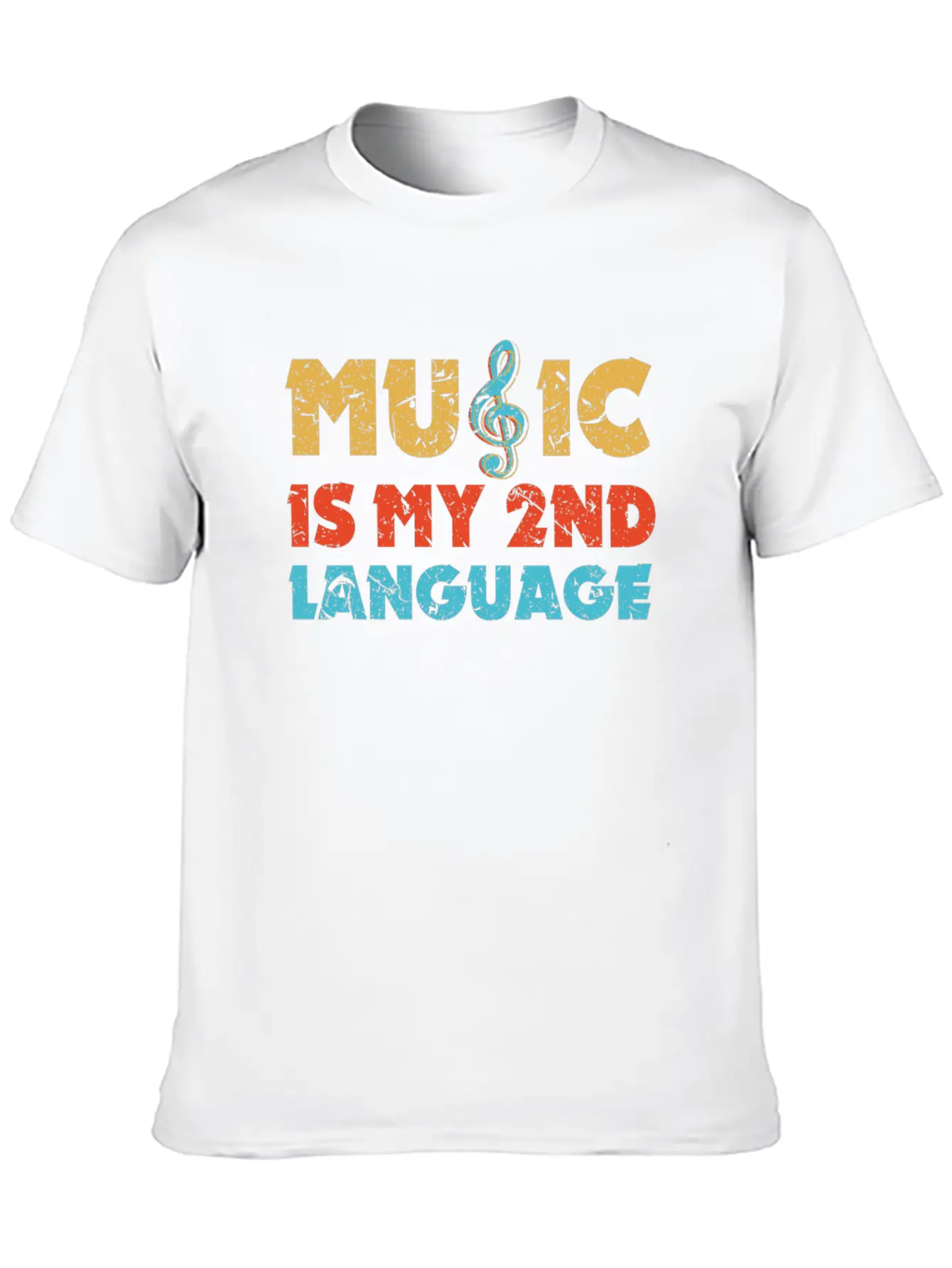 Music Language Unisex Short Sleeve Soft Cotton T-Shirt – Casual Everyday Wear