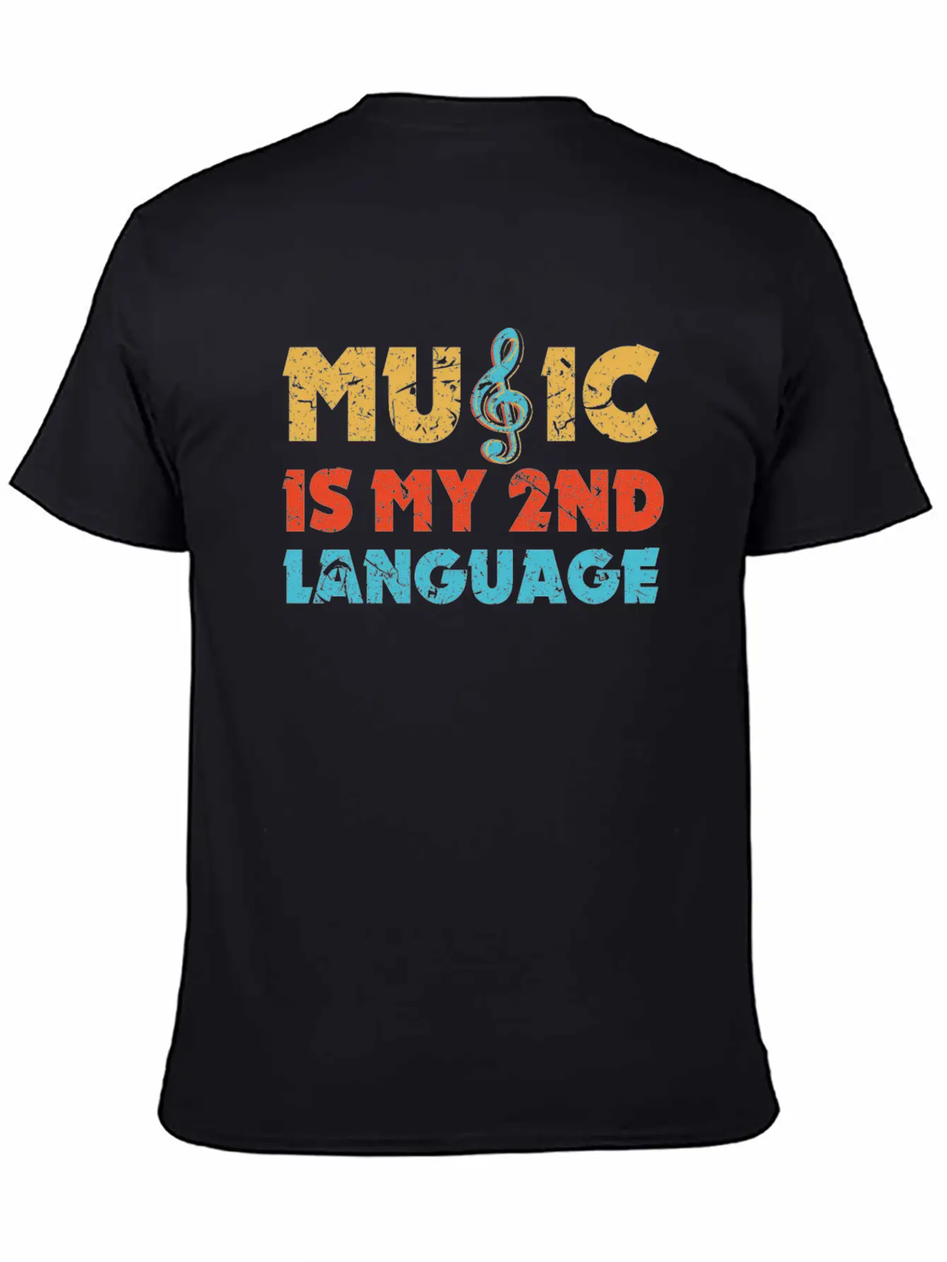 Music Language Unisex Short Sleeve Soft Cotton T-Shirt – Casual Everyday Wear