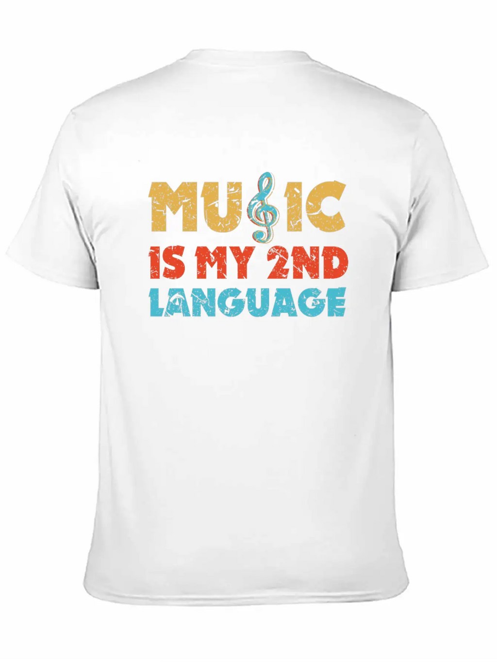 Music Language Unisex Short Sleeve Soft Cotton T-Shirt – Casual Everyday Wear
