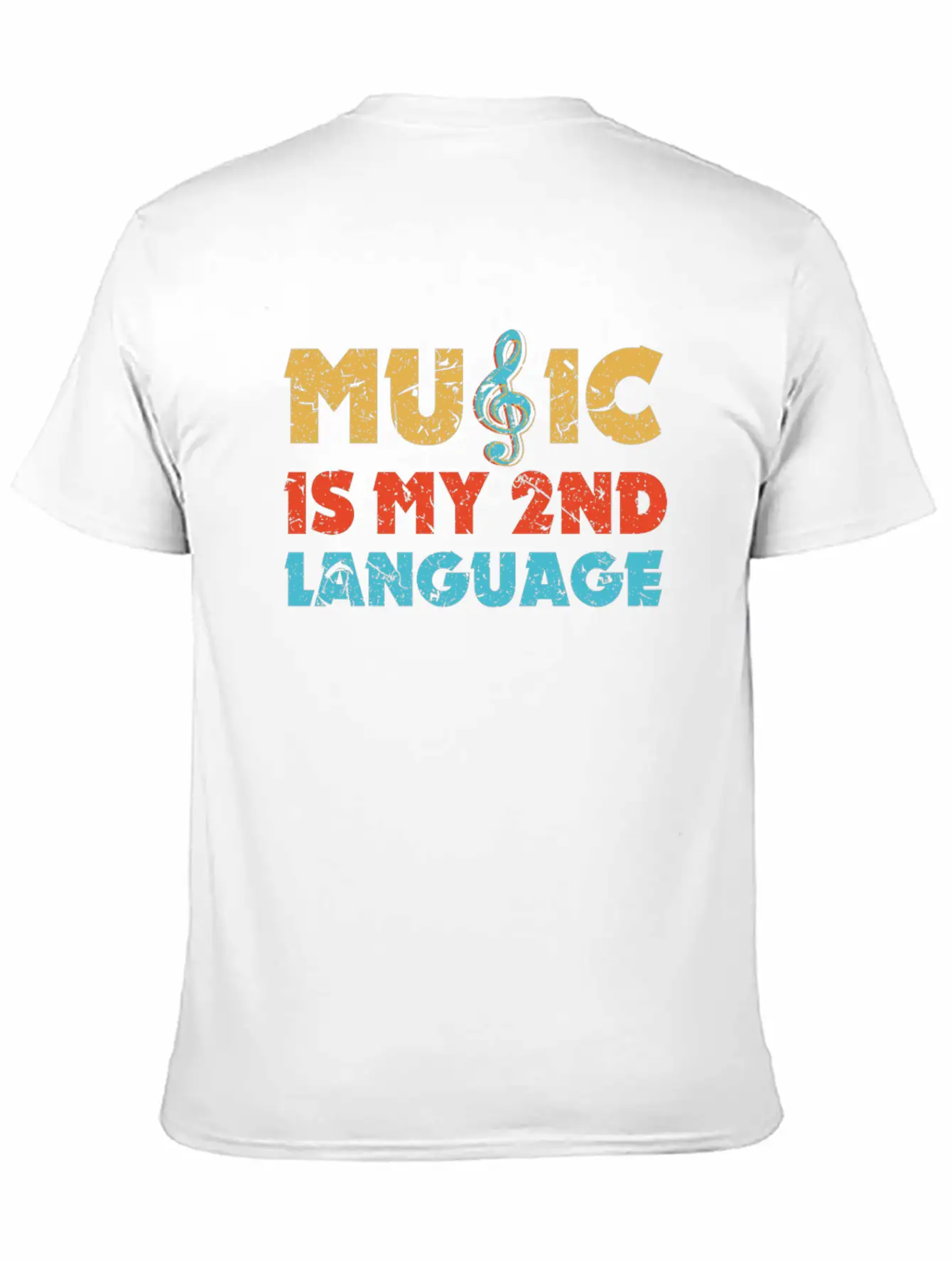Music Language Unisex Short Sleeve Soft Cotton T-Shirt – Casual Everyday Wear