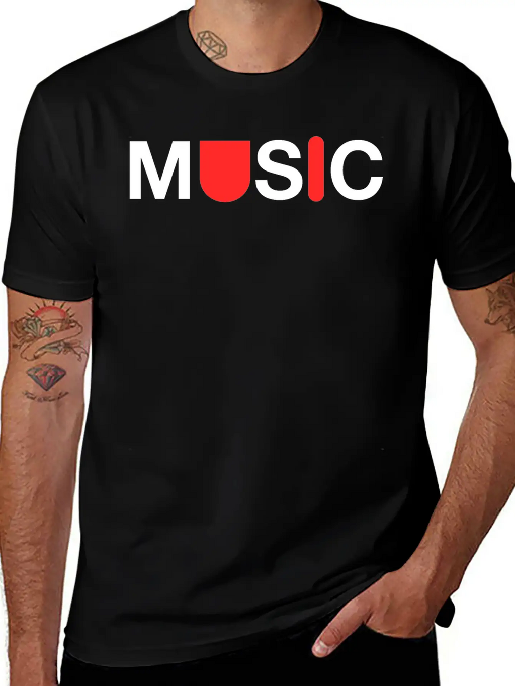 Music Logo Essential Cotton Tee For Daily Outfits – Unisex Style