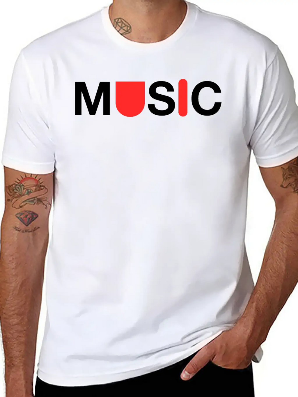 Music Logo Essential Cotton Tee For Daily Outfits – Unisex Style