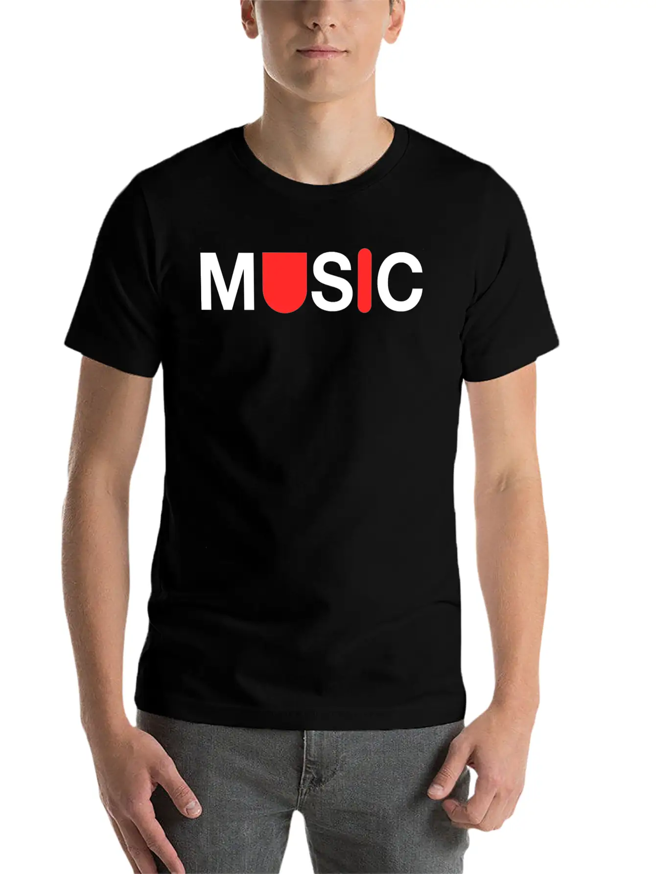 Music Logo Essential Cotton Tee For Daily Outfits – Unisex Style