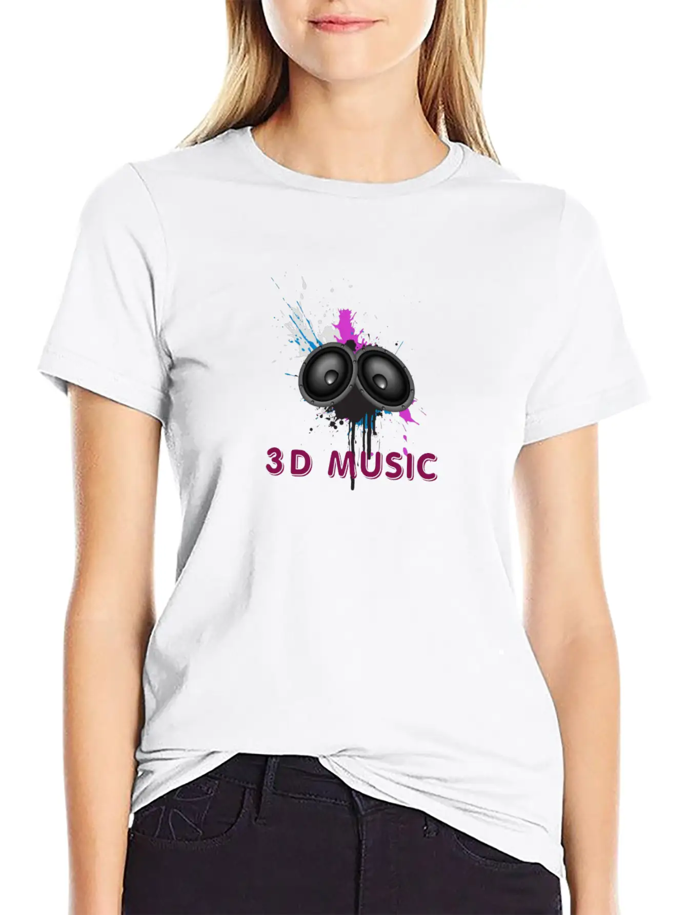 Music Logo Unisex Short Sleeve Soft Cotton T-Shirt – Casual Everyday Wear