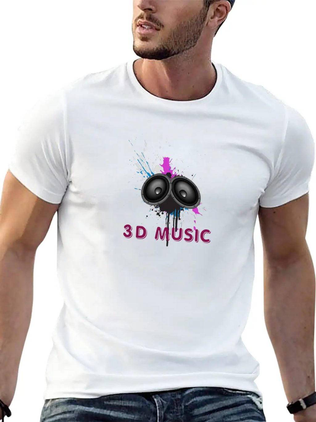 Music Logo Unisex Short Sleeve Soft Cotton T-Shirt – Casual Everyday Wear