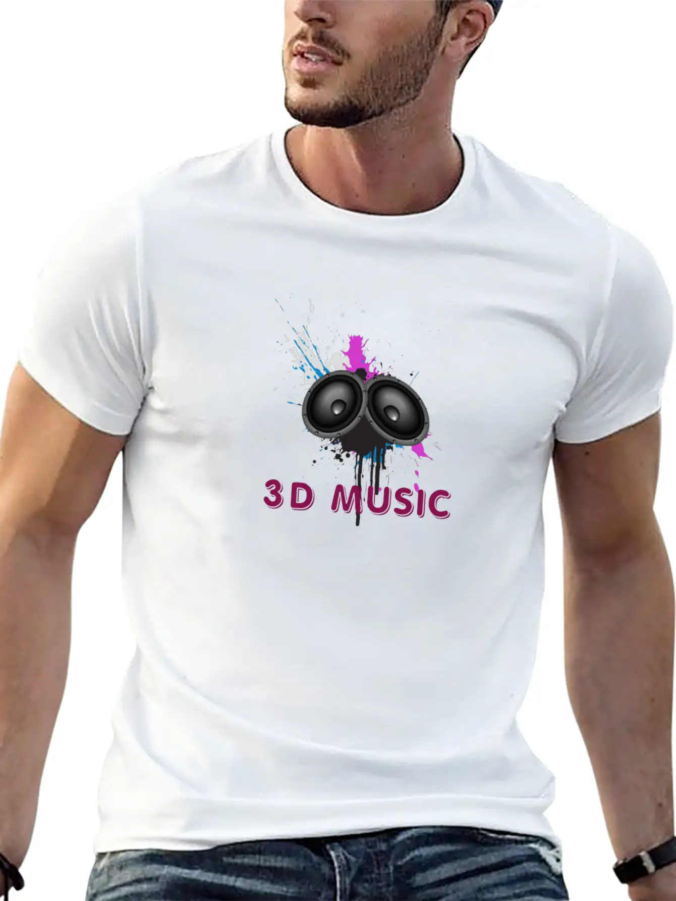 Music Logo Unisex Short Sleeve Soft Cotton T-Shirt – Casual Everyday Wear