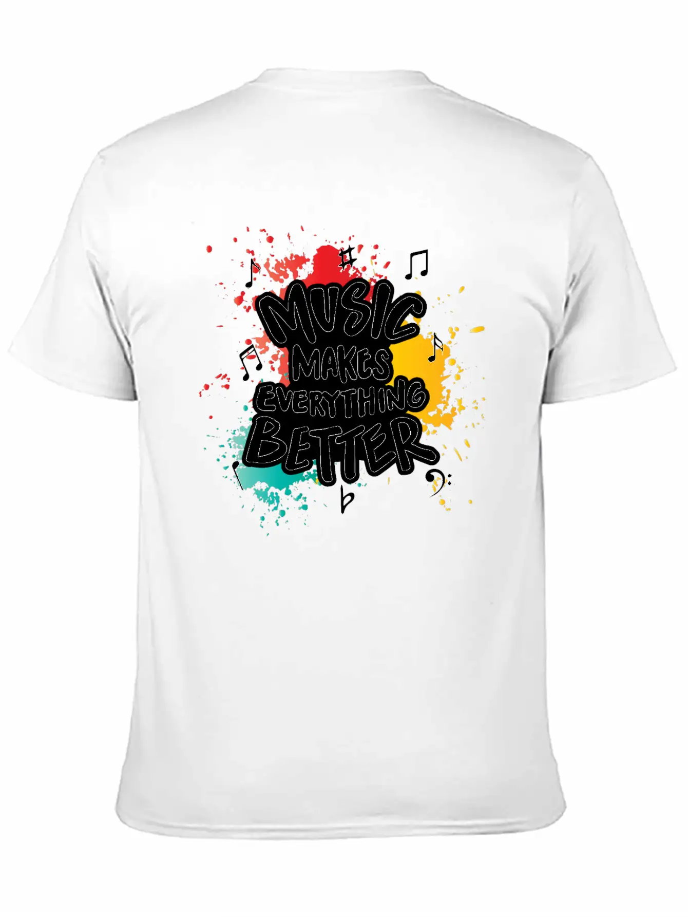 Music Makes Everything Better Gift Casual Graphic T-Shirt – Simple And Comfortable Daily Wear