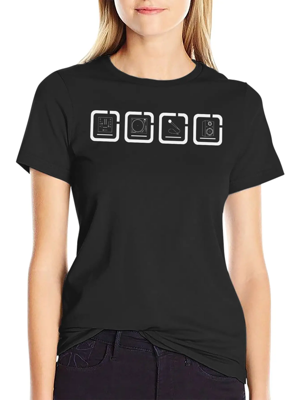 Music Mix Equipment Breathable Soft Cotton T-Shirt – Timeless Casual Look