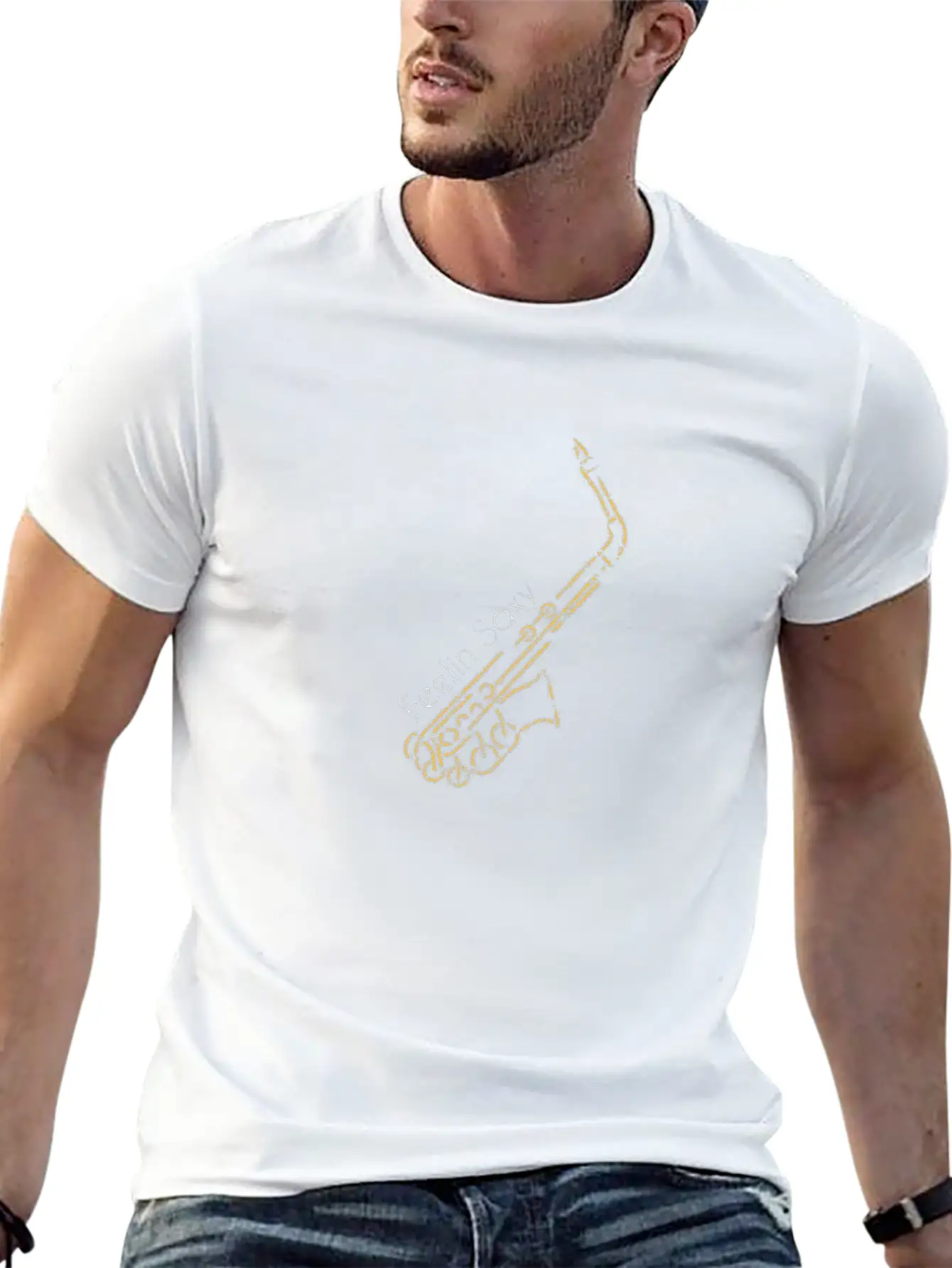 Music Musicians Headphones Gift Idea Casual Graphic T-Shirt – Simple And Comfortable Daily Wear