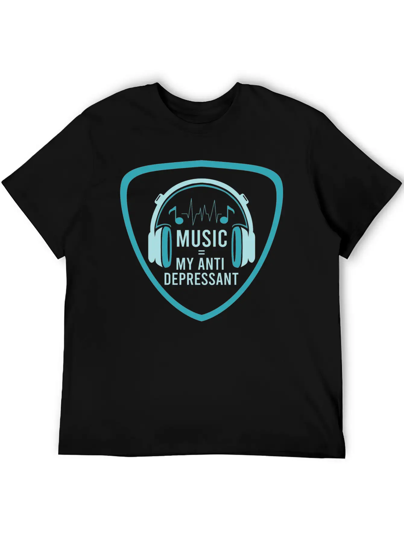 MUSIC MY ANTIDEPRESSANT Stylish Everyday T-Shirt – Unisex Basic Cotton Tee