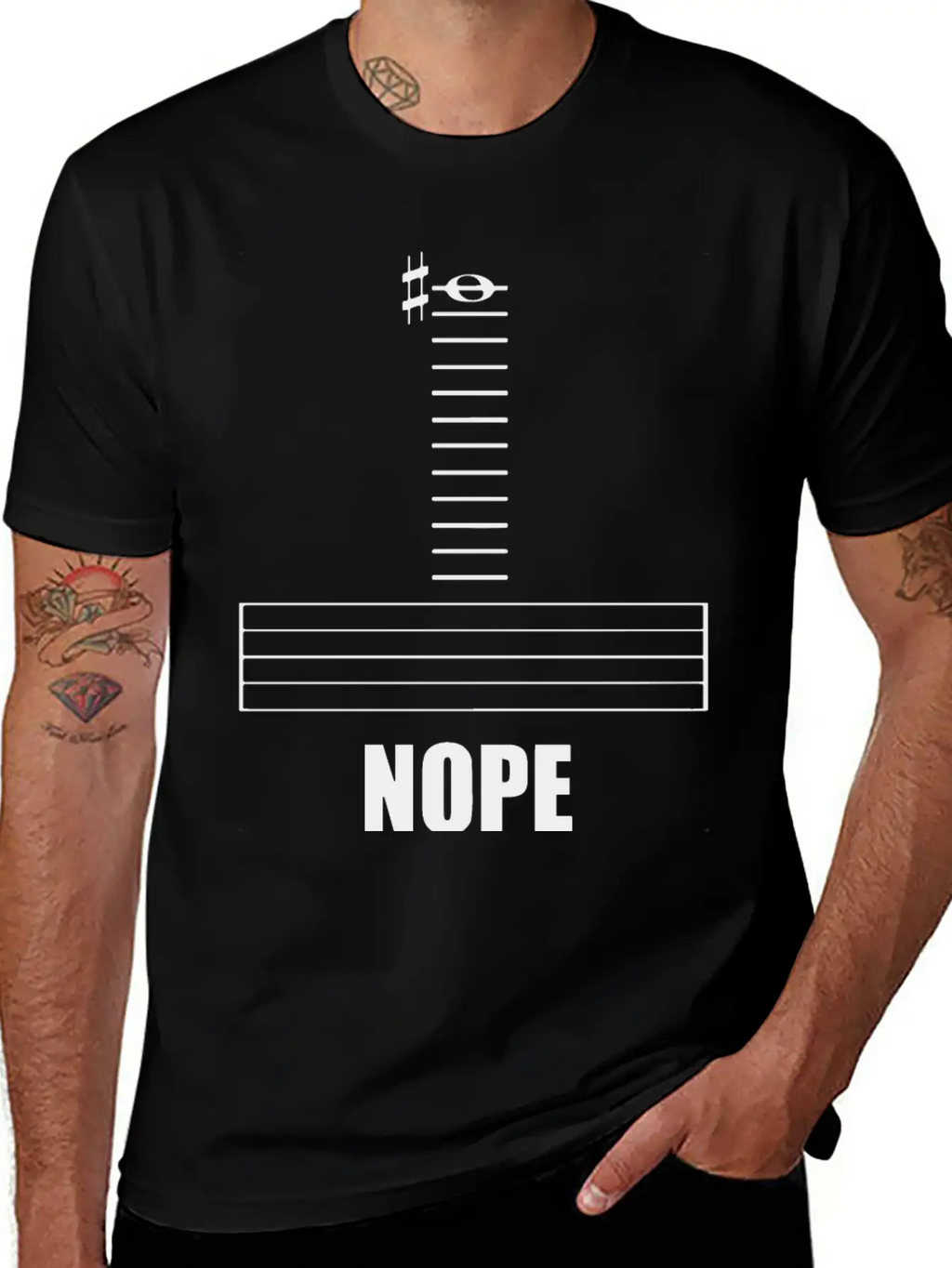 Music Nope Stylish Everyday T-Shirt – Unisex Basic Cotton Tee