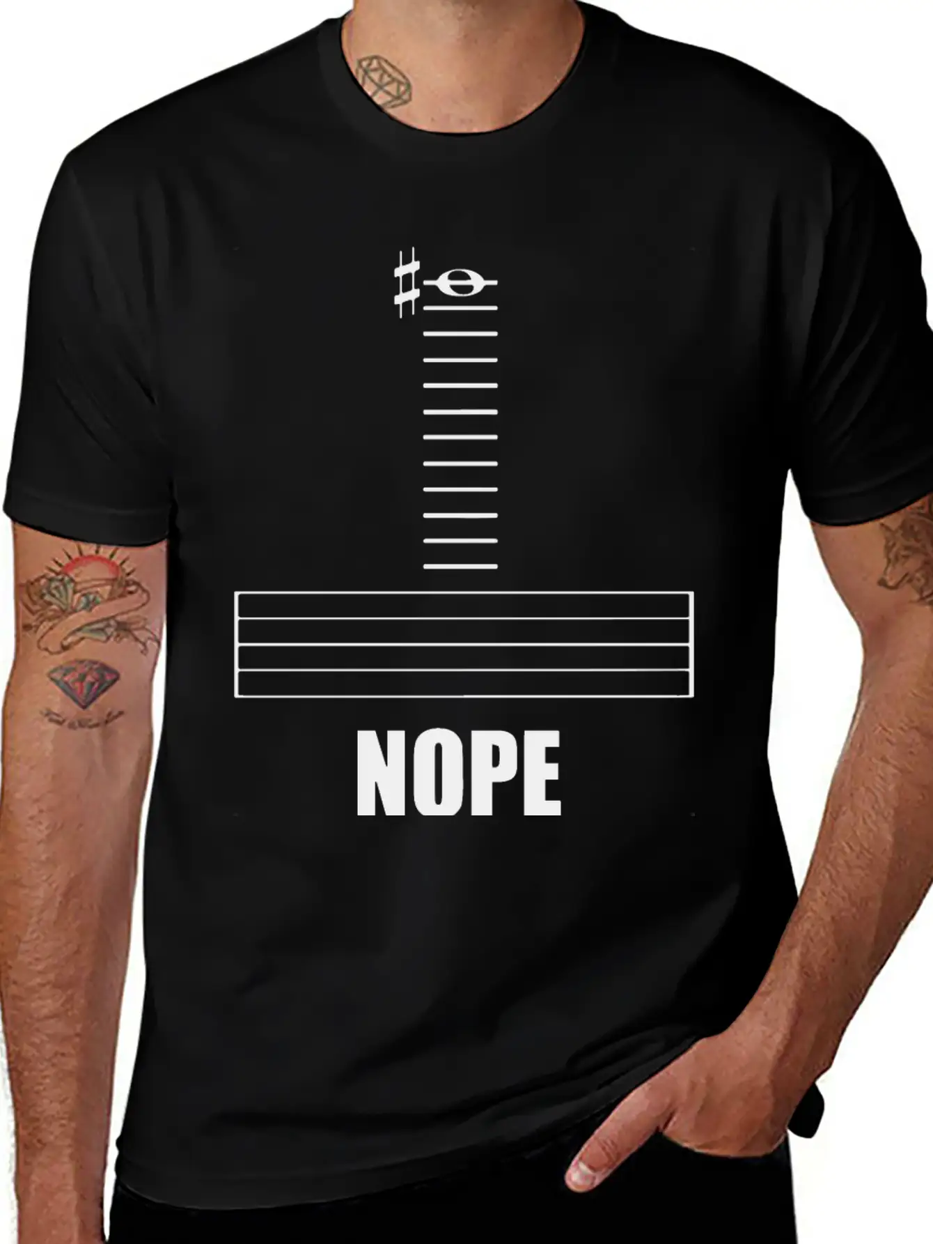 Music Nope Stylish Everyday T-Shirt – Unisex Basic Cotton Tee