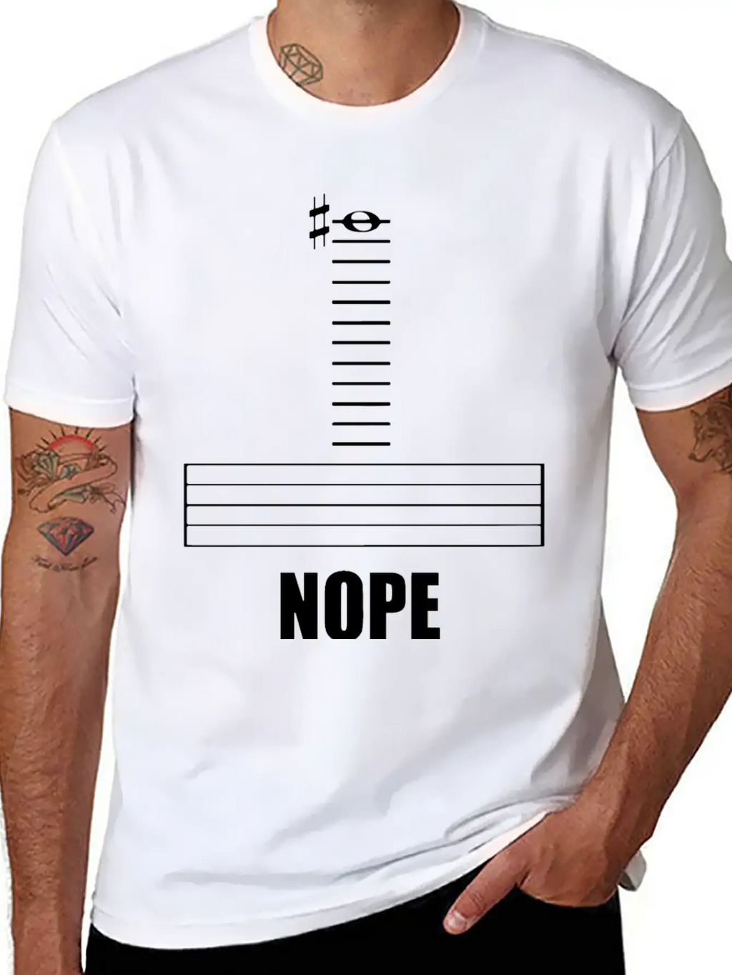 Music Nope Stylish Everyday T-Shirt – Unisex Basic Cotton Tee