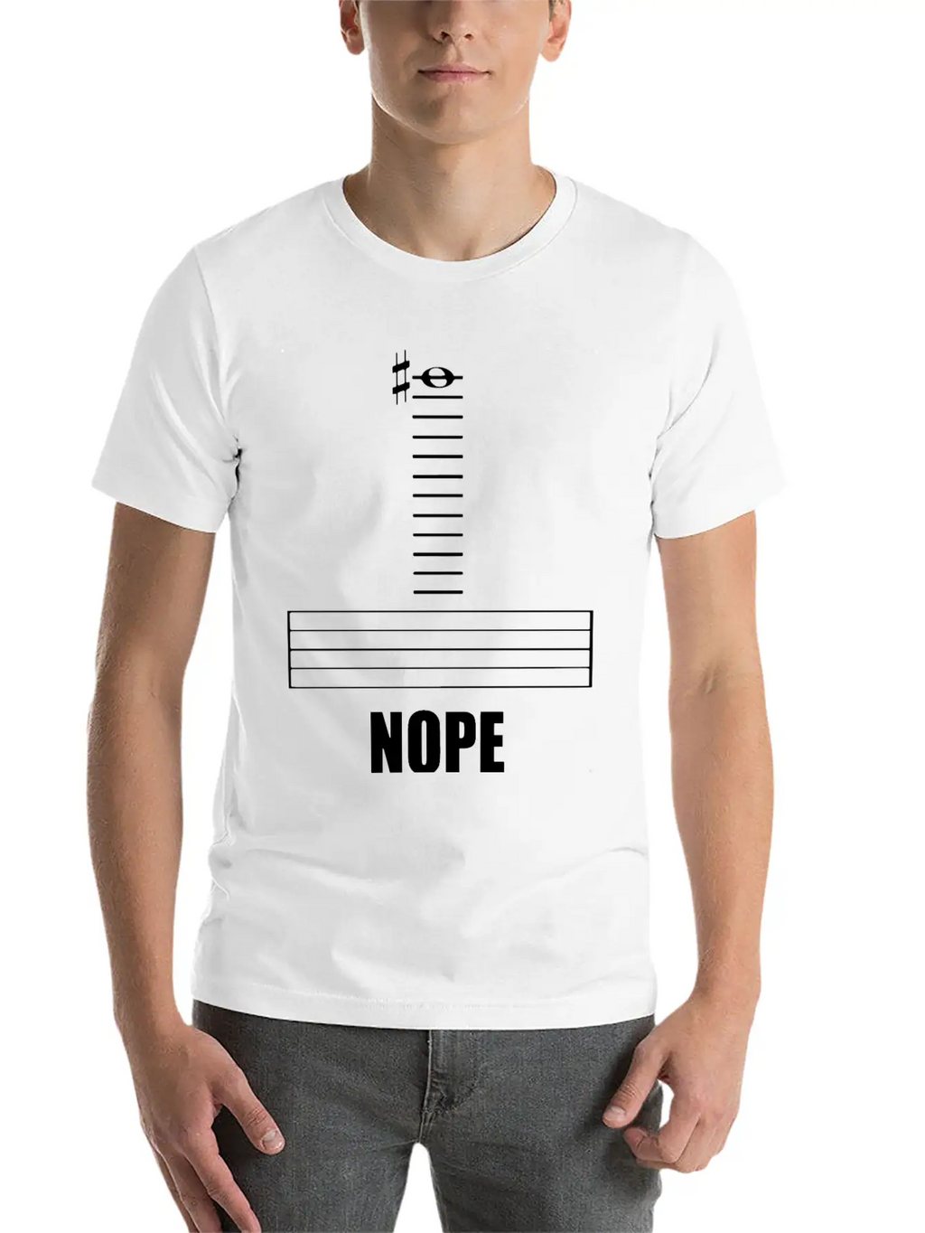 Music Nope Stylish Everyday T-Shirt – Unisex Basic Cotton Tee