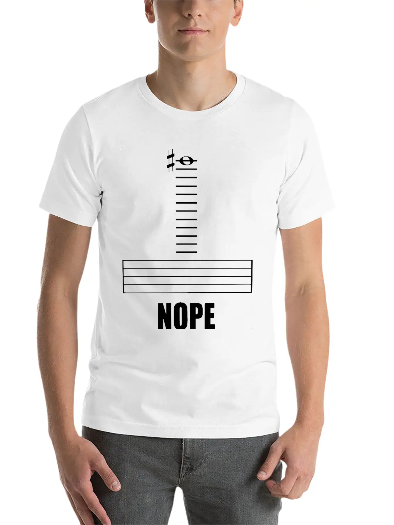 Music Nope Stylish Everyday T-Shirt – Unisex Basic Cotton Tee
