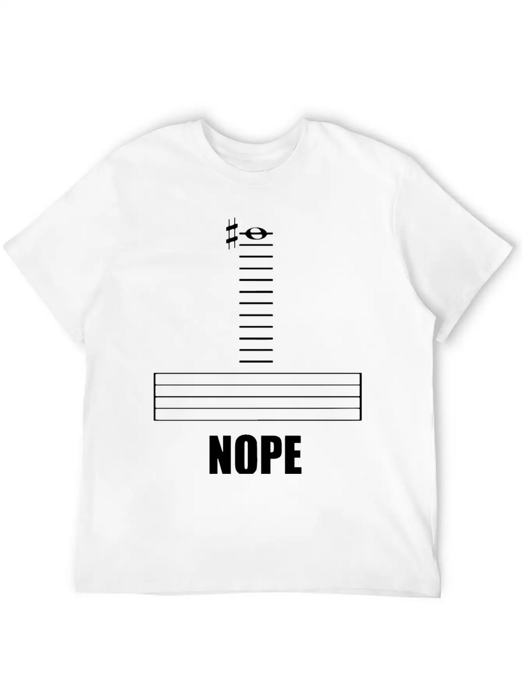 Music Nope Stylish Everyday T-Shirt – Unisex Basic Cotton Tee