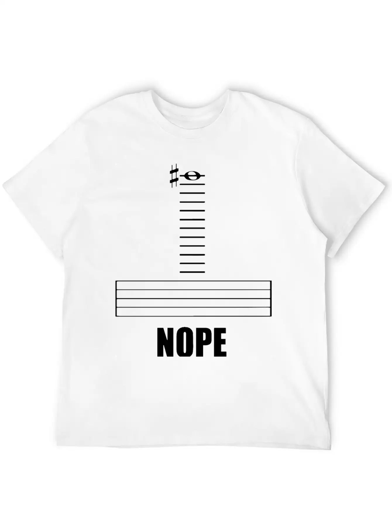 Music Nope Stylish Everyday T-Shirt – Unisex Basic Cotton Tee