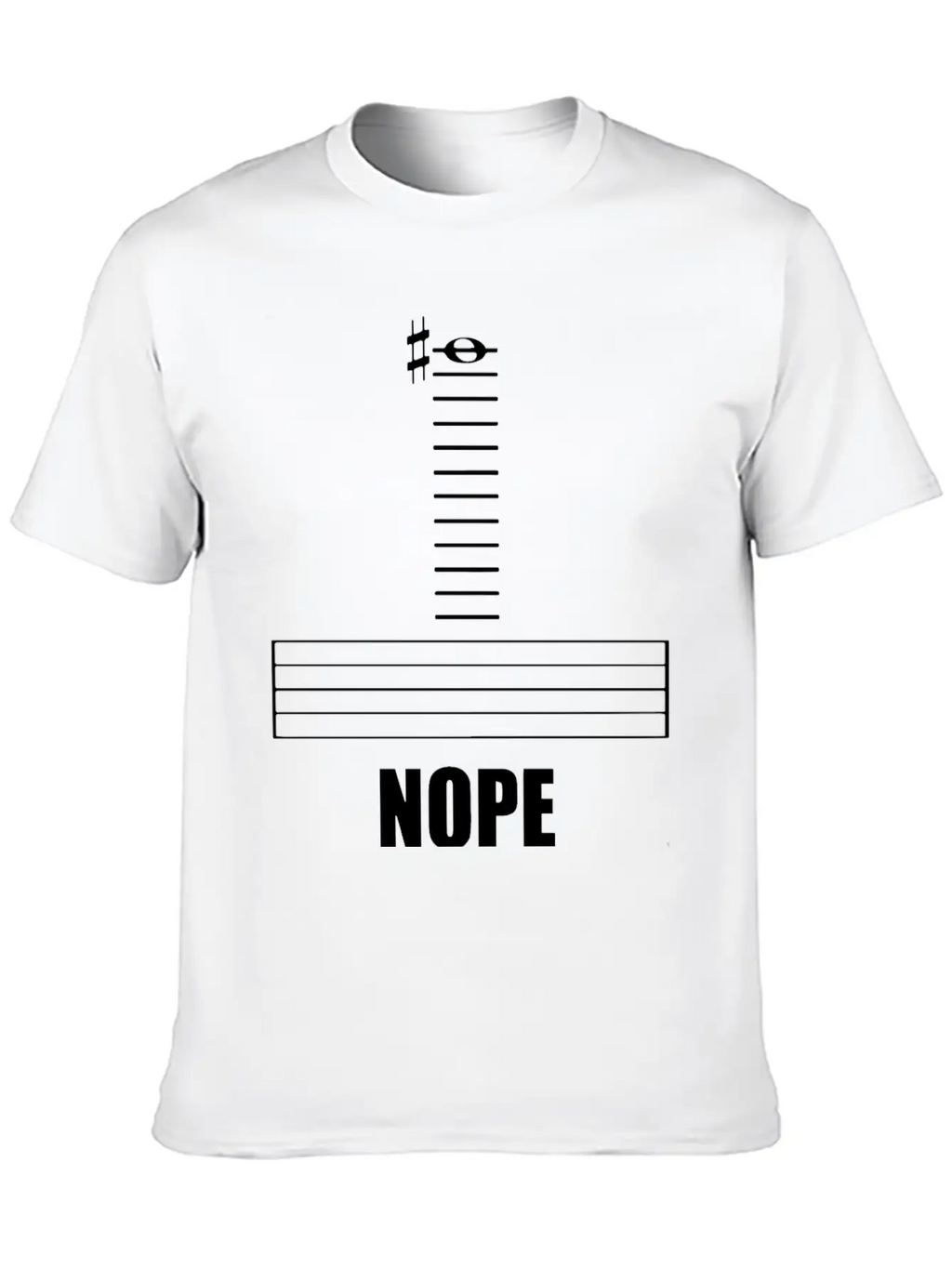 Music Nope Stylish Everyday T-Shirt – Unisex Basic Cotton Tee