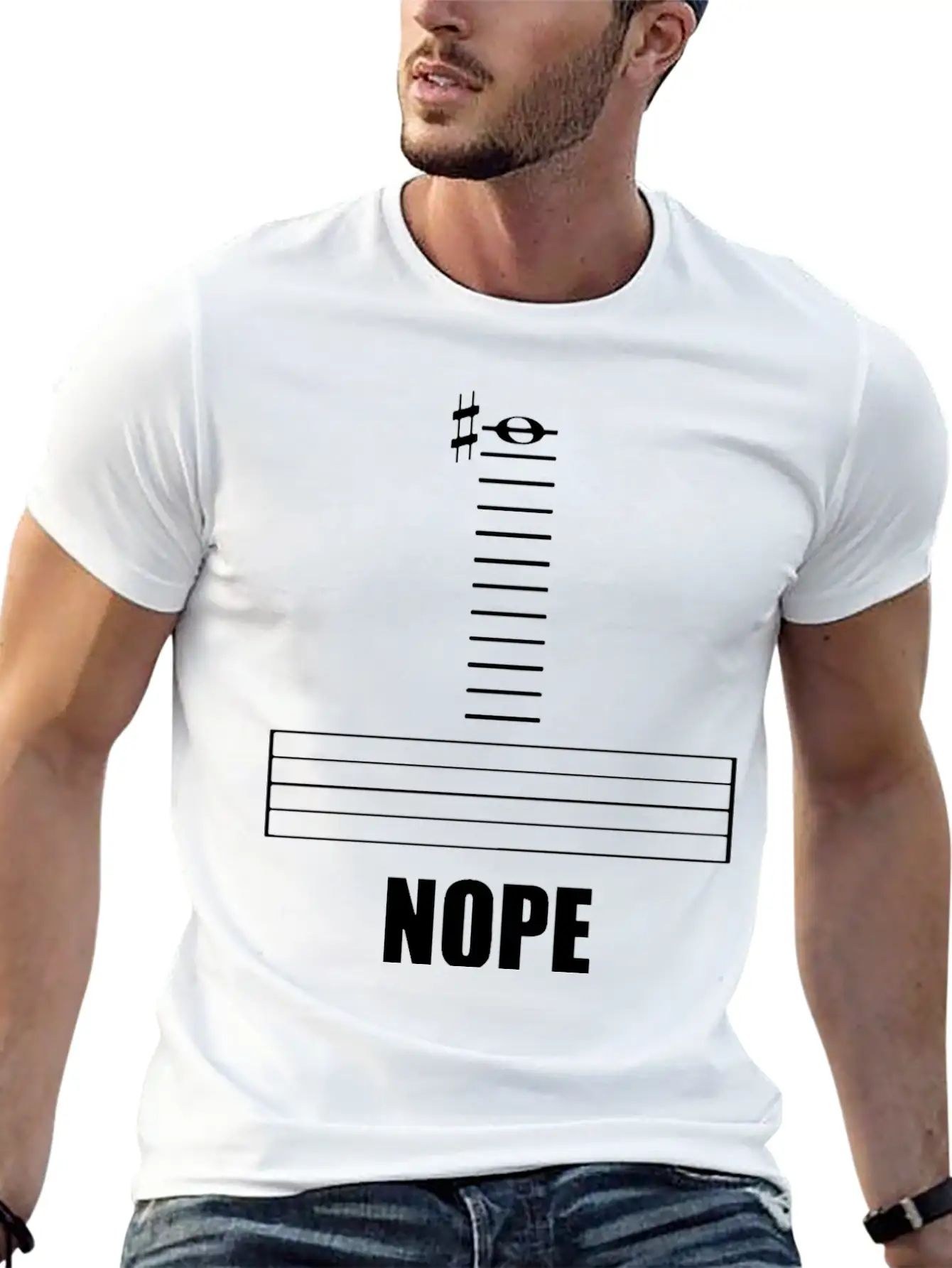 Music Nope Stylish Everyday T-Shirt – Unisex Basic Cotton Tee