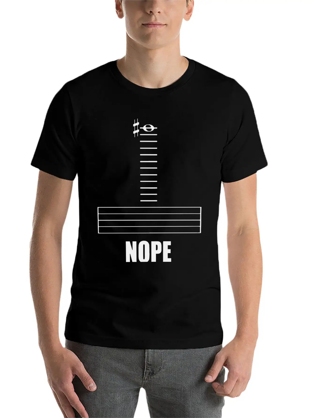 Music Nope Stylish Everyday T-Shirt – Unisex Basic Cotton Tee