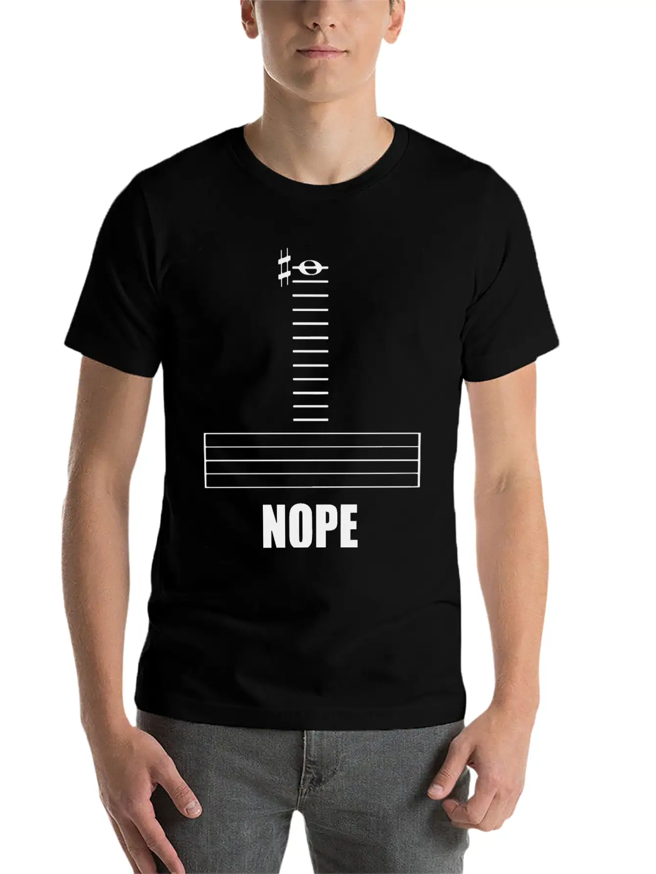 Music Nope Stylish Everyday T-Shirt – Unisex Basic Cotton Tee