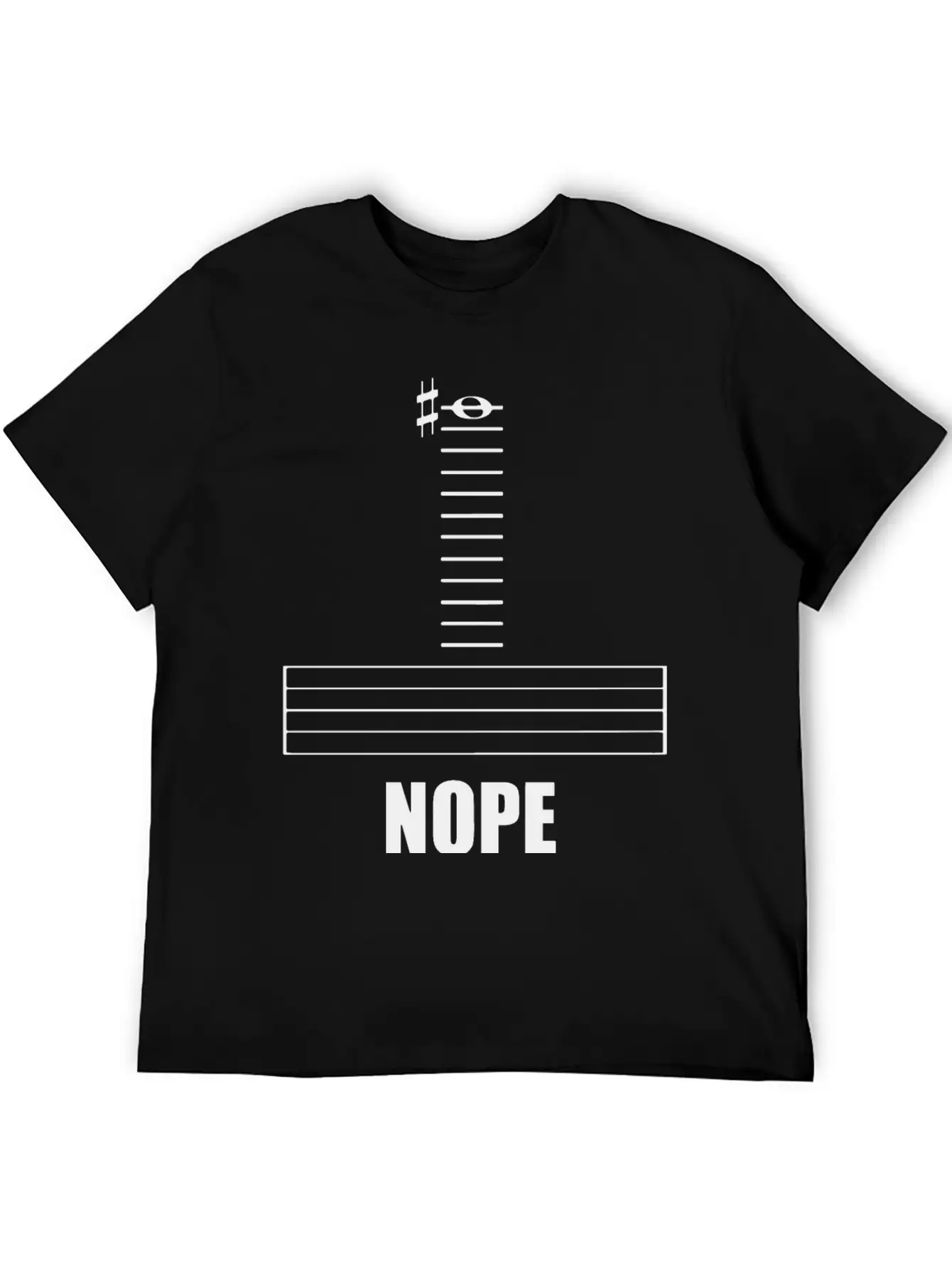 Music Nope Stylish Everyday T-Shirt – Unisex Basic Cotton Tee