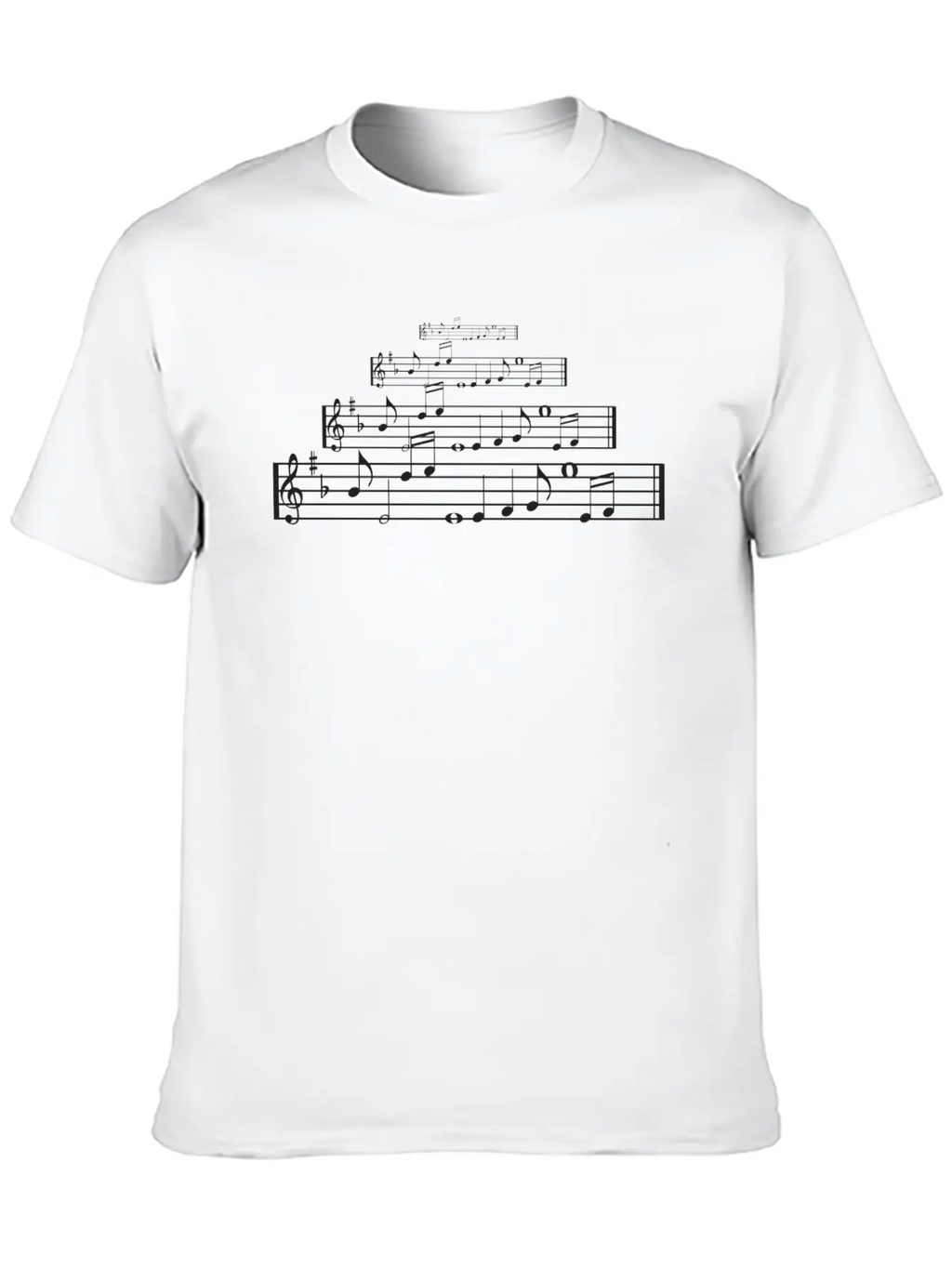 Music Notes T Shirts Unisex Short Sleeve Soft Cotton T-Shirt – Casual Everyday Wear