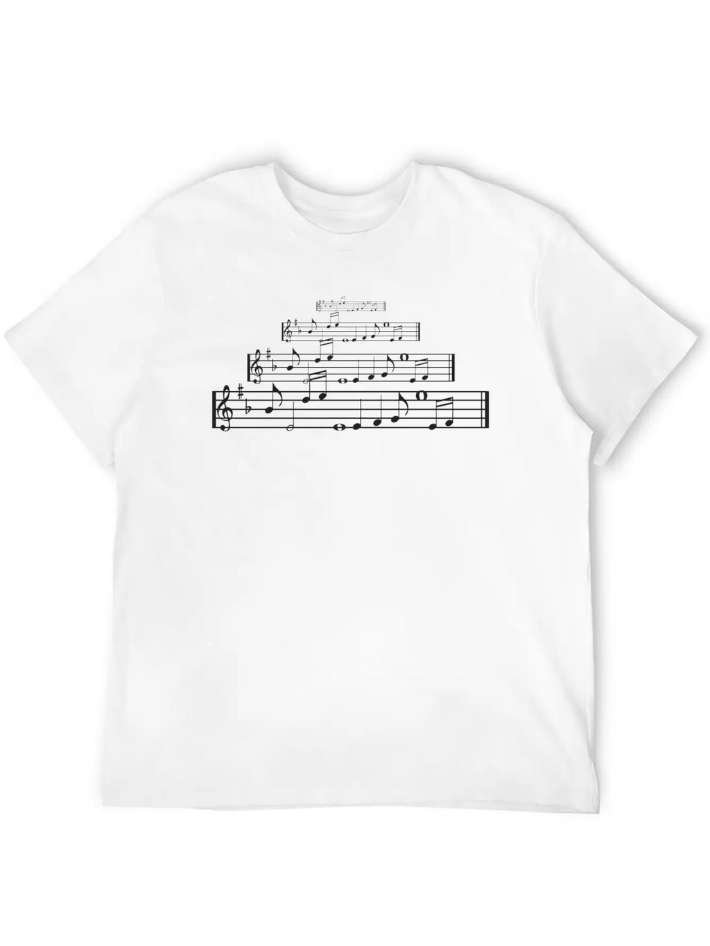 Music Notes T Shirts Unisex Short Sleeve Soft Cotton T-Shirt – Casual Everyday Wear
