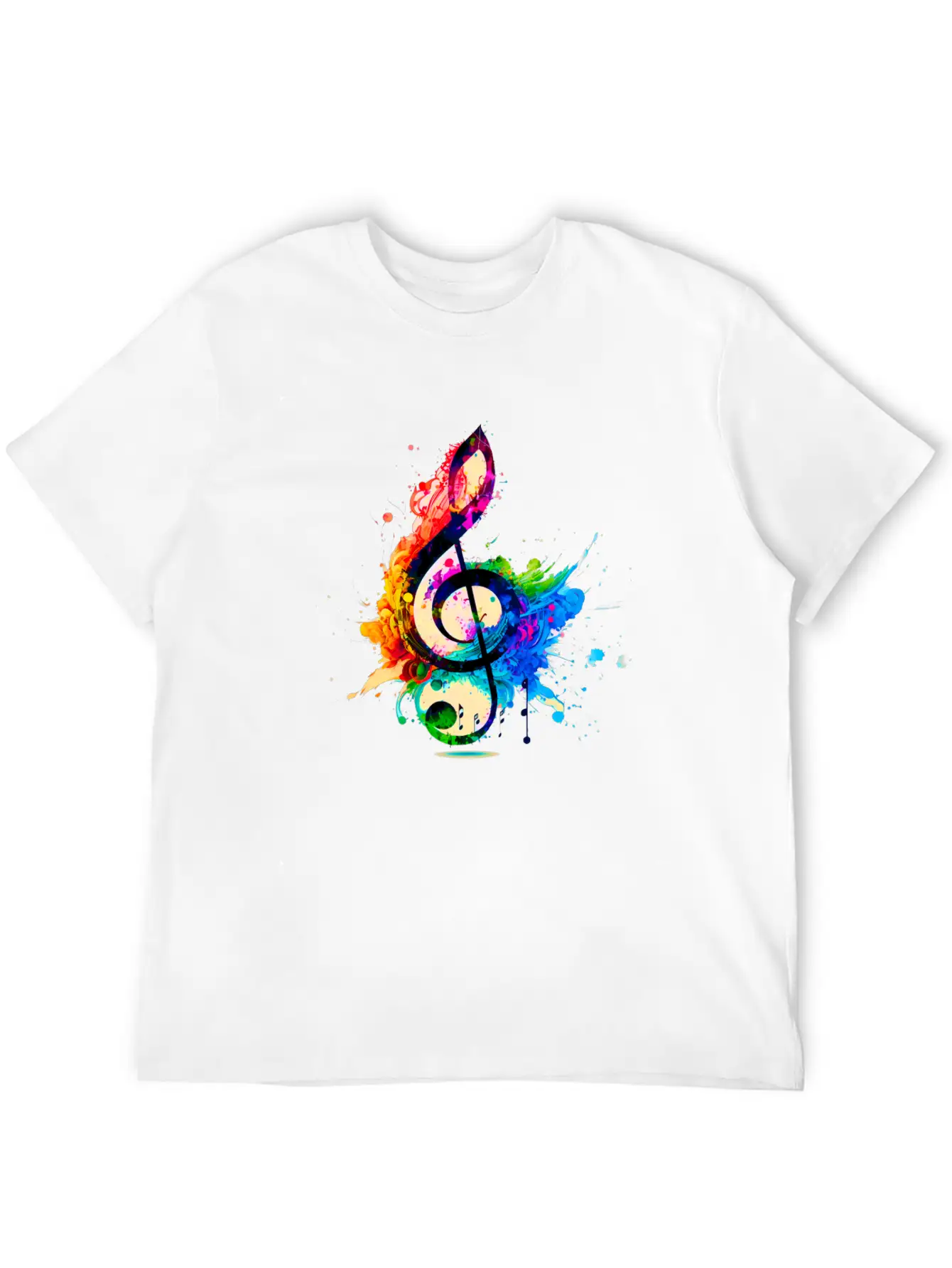 Music Of Color Casual Graphic T-Shirt – Simple And Comfortable Daily Wear