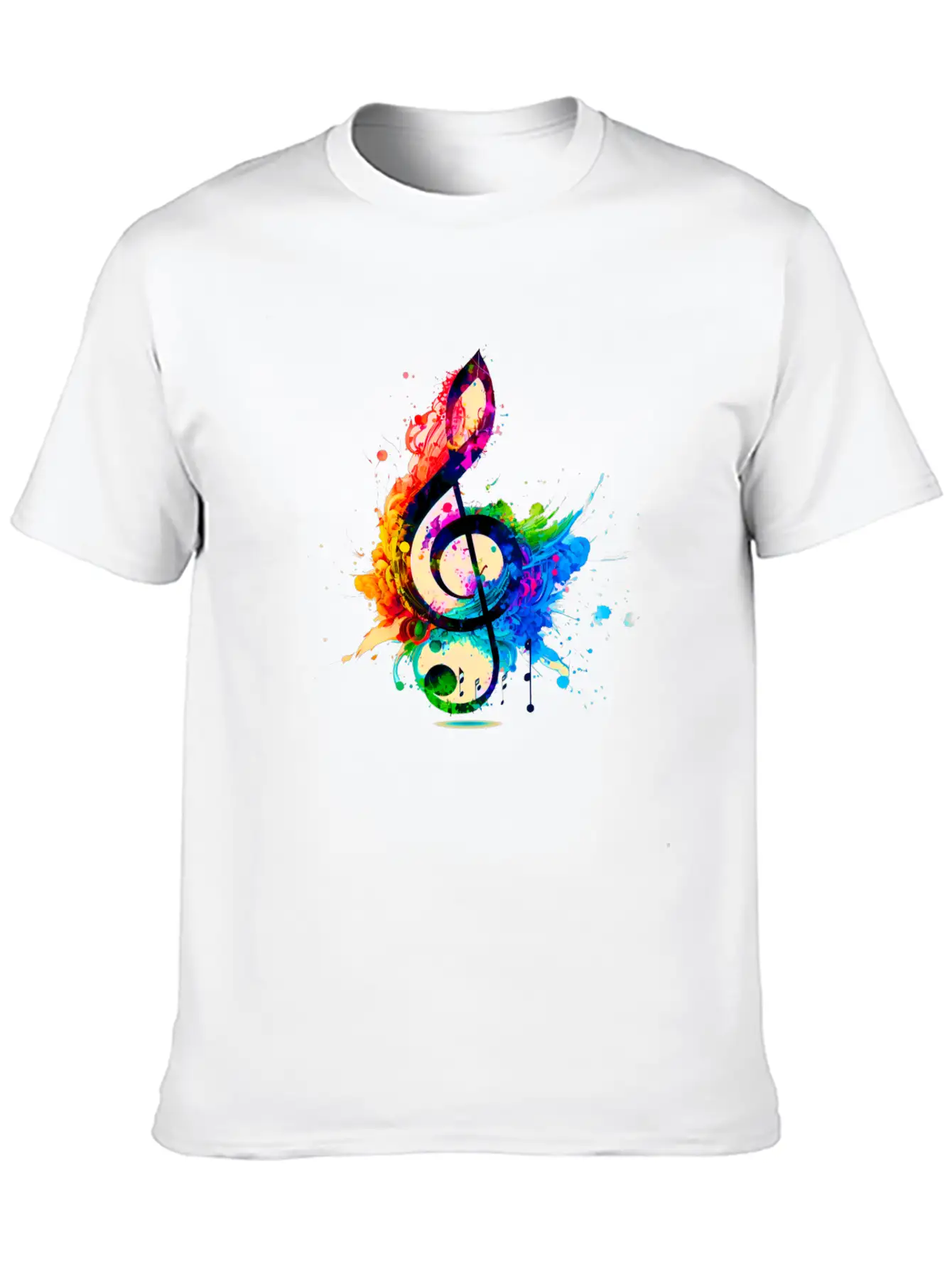 Music Of Color Casual Graphic T-Shirt – Simple And Comfortable Daily Wear