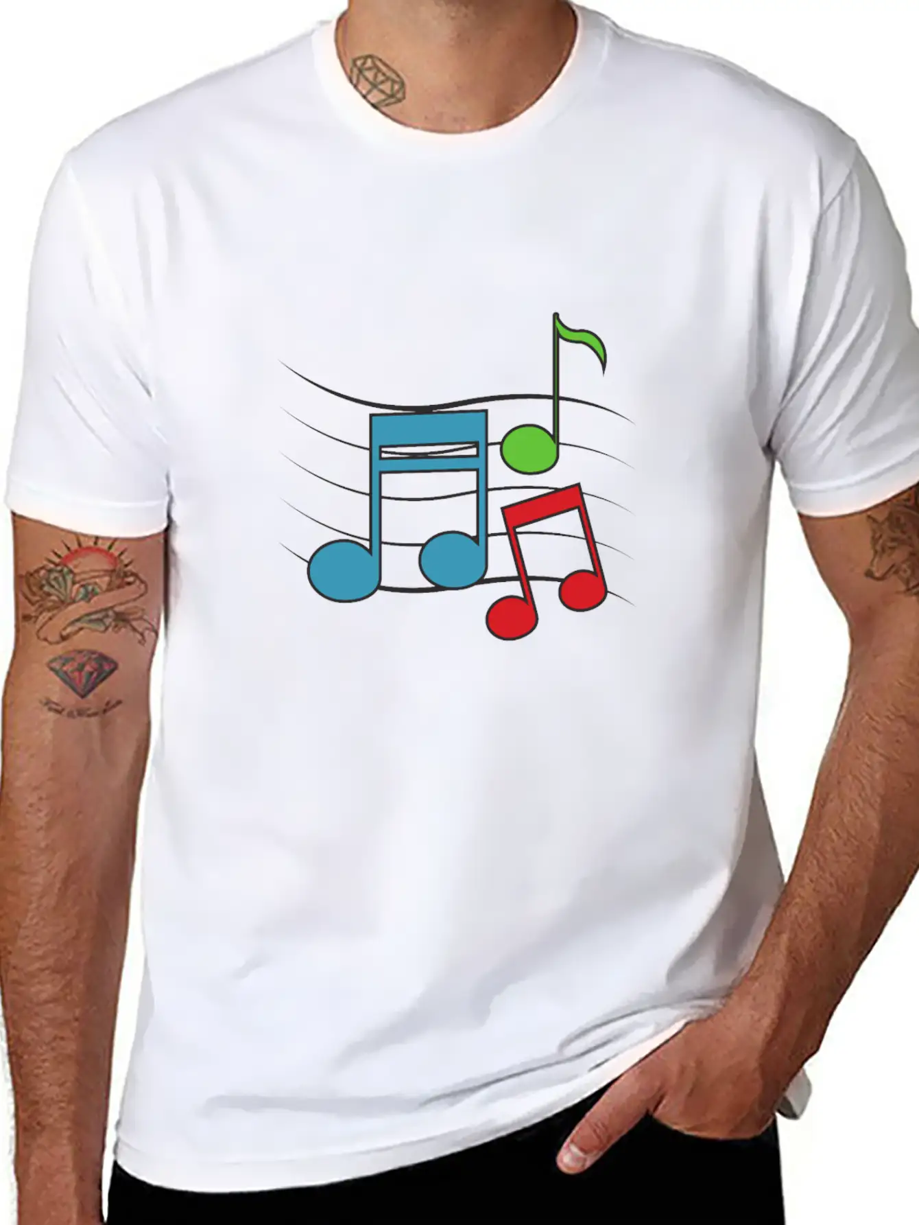 MUSIC ROCK LOVE Casual Graphic T-Shirt – Simple And Comfortable Daily Wear