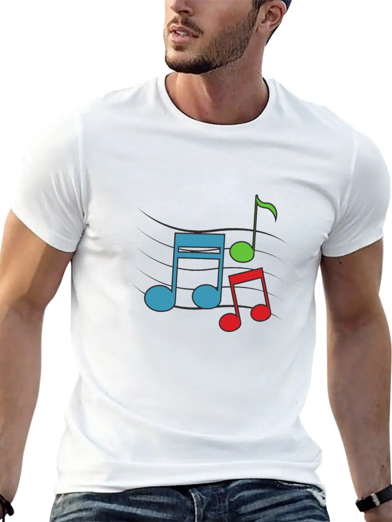 MUSIC ROCK LOVE Casual Graphic T-Shirt – Simple And Comfortable Daily Wear