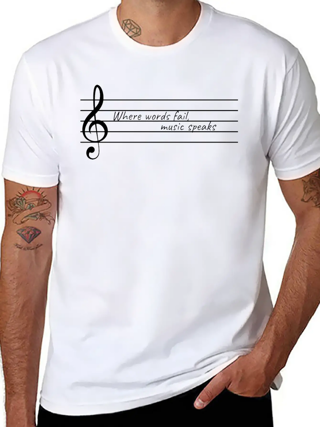 Music Speaks Gift Raving Concert Party Breathable Soft Cotton T-Shirt – Timeless Casual Look