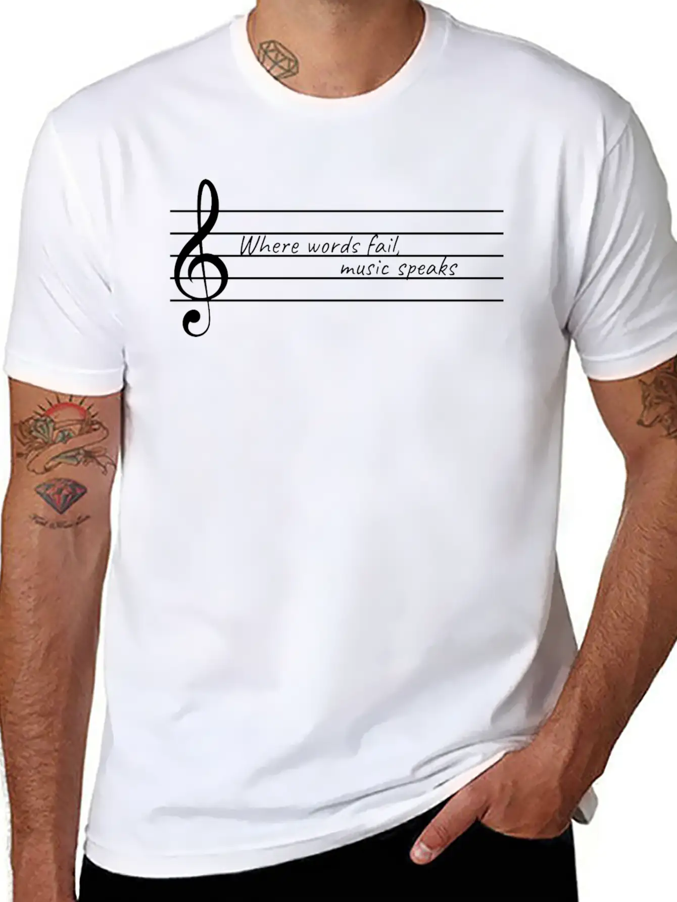 Music Speaks Gift Raving Concert Party Breathable Soft Cotton T-Shirt – Timeless Casual Look