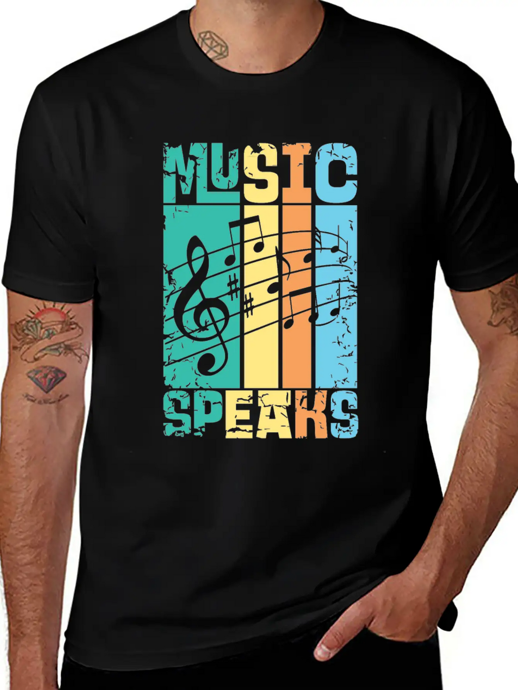 Music Speaks Unisex Casual T-Shirt – Clean Design For Daily Comfort