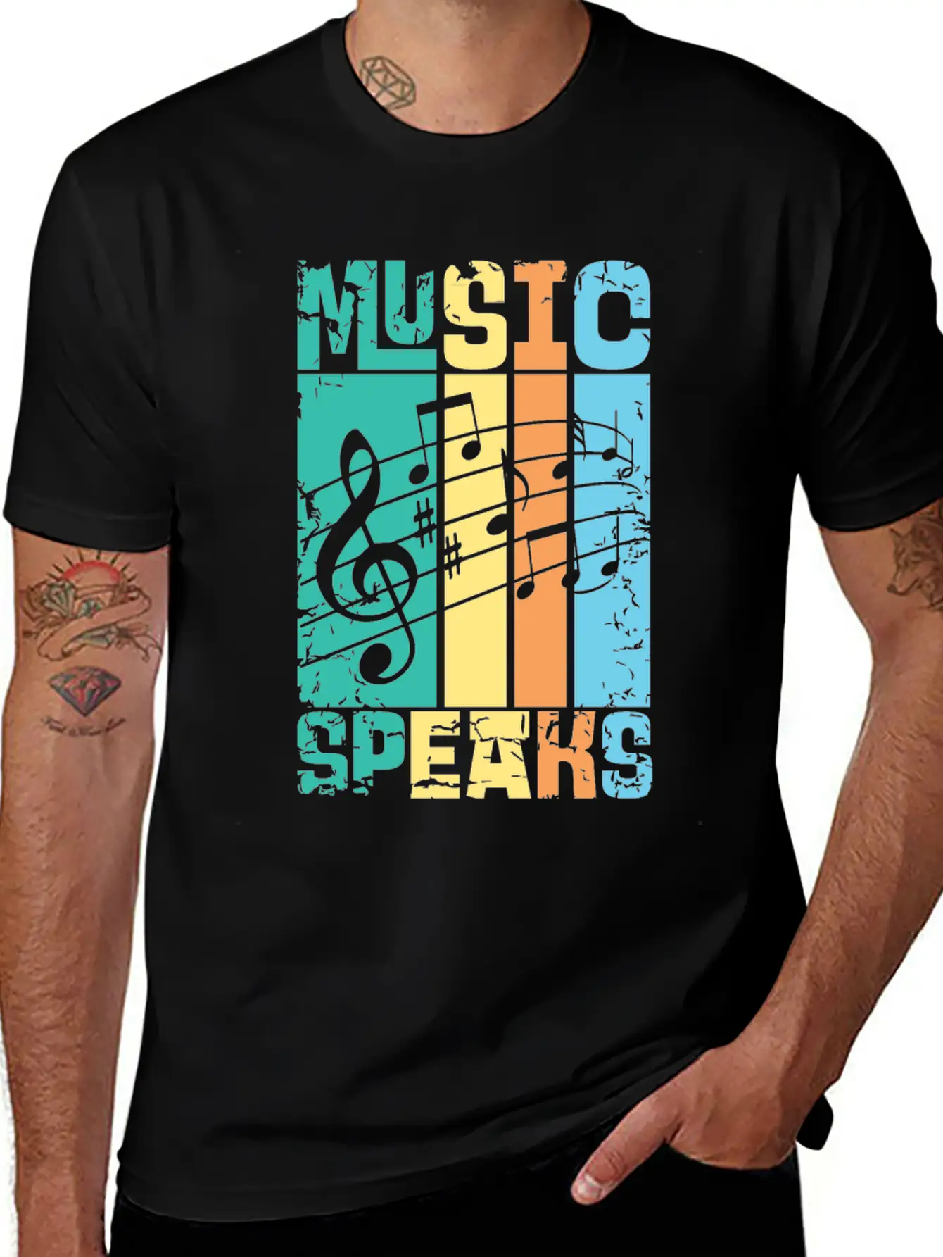 Music Speaks Unisex Casual T-Shirt – Clean Design For Daily Comfort