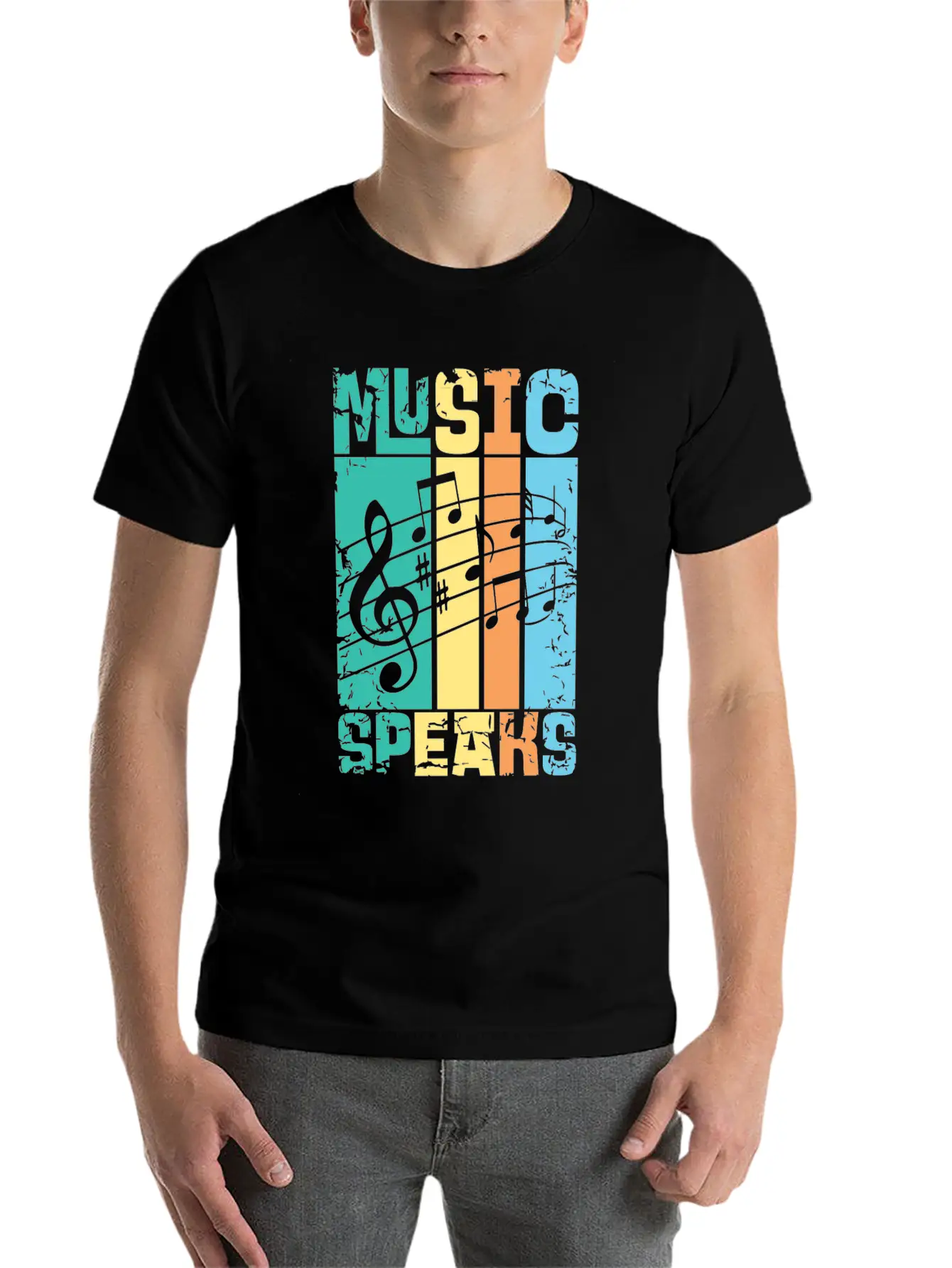 Music Speaks Unisex Casual T-Shirt – Clean Design For Daily Comfort