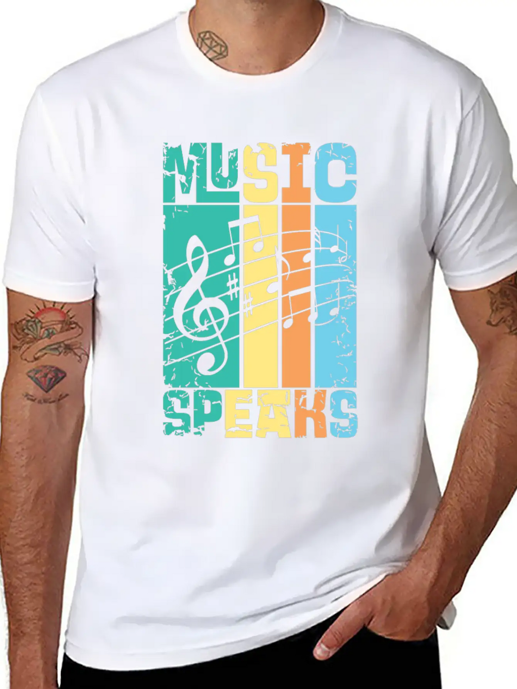 Music Speaks Unisex Casual T-Shirt – Clean Design For Daily Comfort
