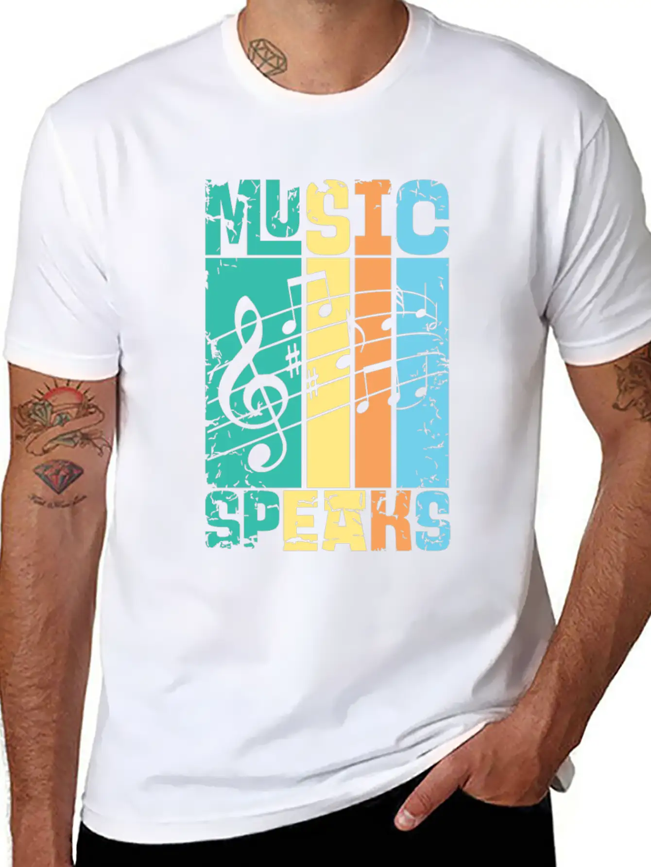 Music Speaks Unisex Casual T-Shirt – Clean Design For Daily Comfort