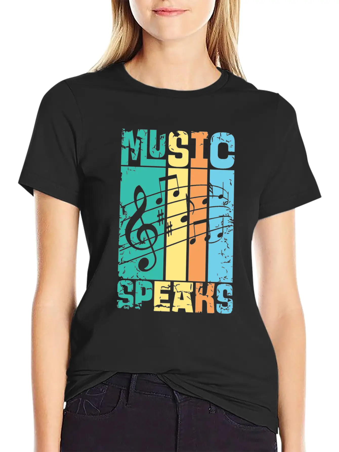 Music Speaks Unisex Casual T-Shirt – Clean Design For Daily Comfort