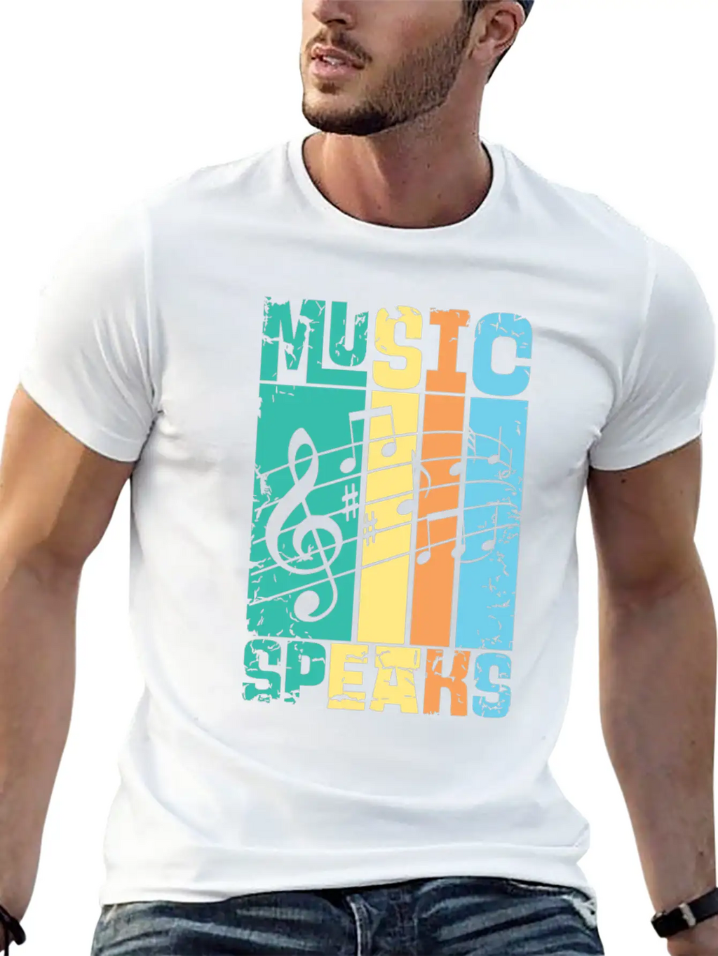Music Speaks Unisex Casual T-Shirt – Clean Design For Daily Comfort