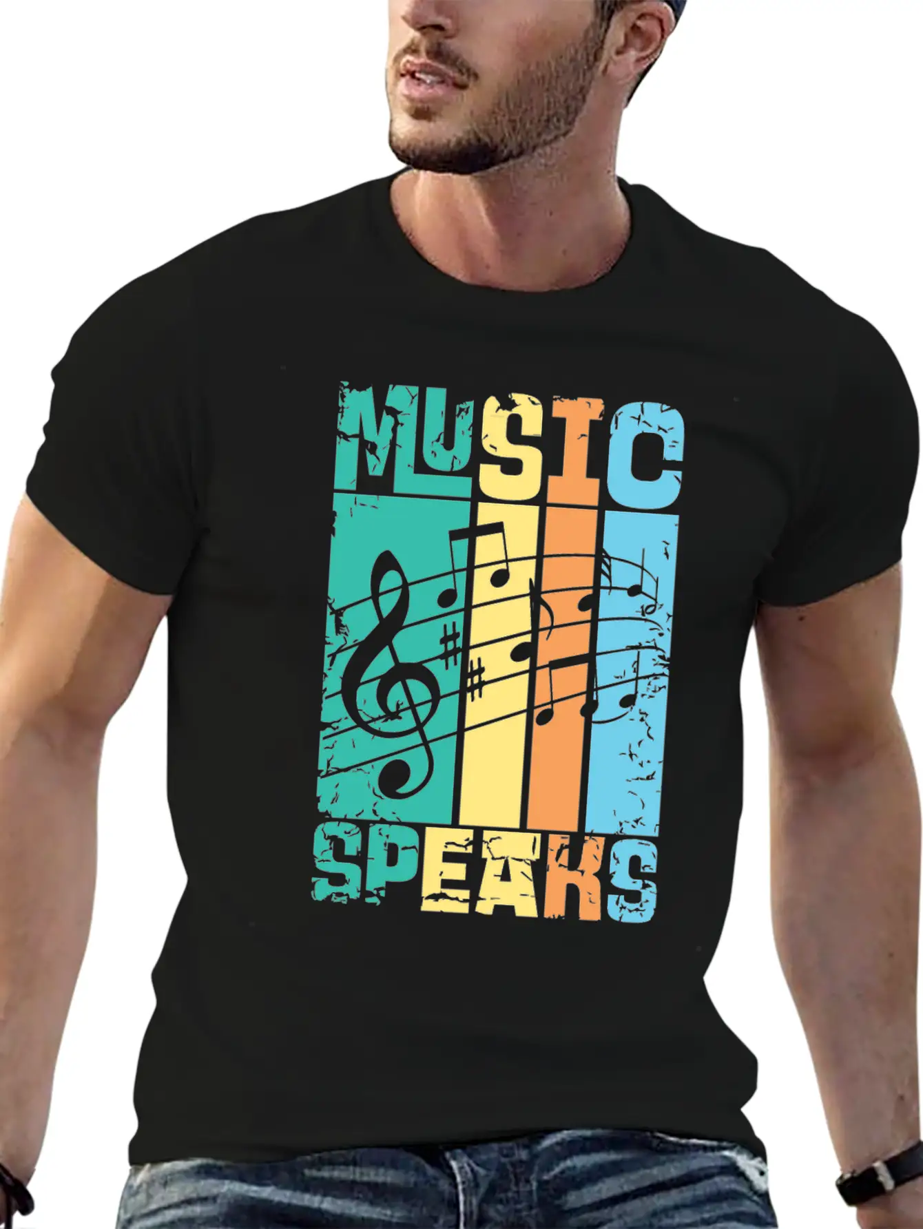 Music Speaks Unisex Casual T-Shirt – Clean Design For Daily Comfort