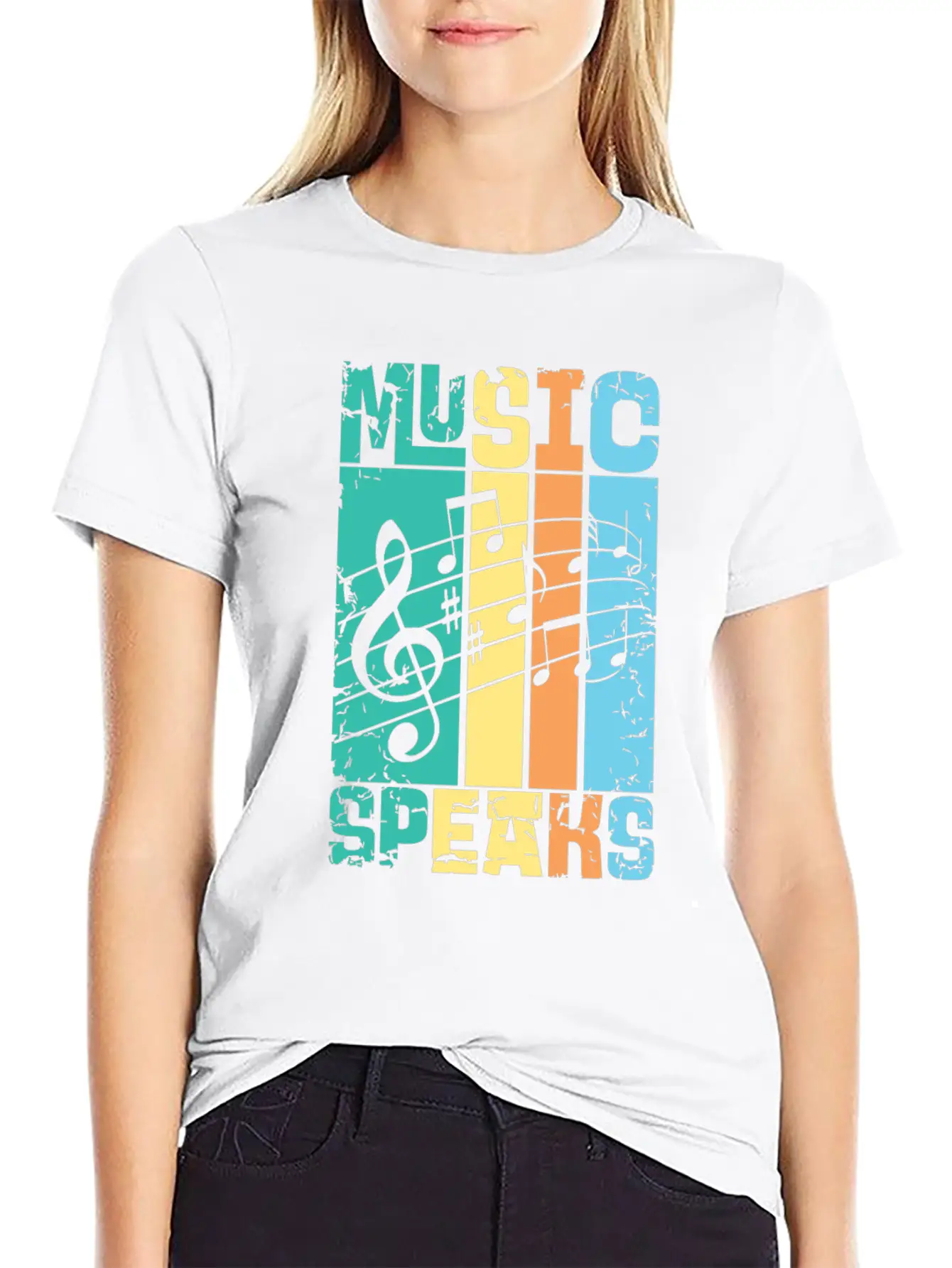 Music Speaks Unisex Casual T-Shirt – Clean Design For Daily Comfort