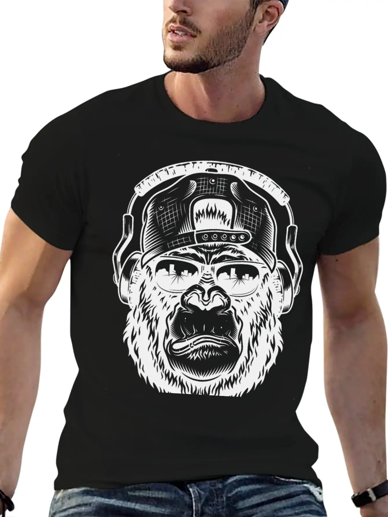 Music Swag Ape Classic Fit Graphic Tee For Daily Comfort – Unisex Cotton Shirt