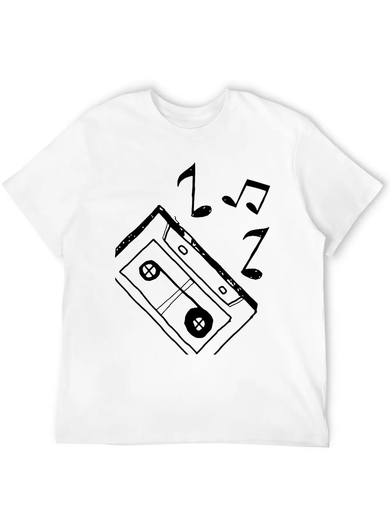 Music Tape Unisex Casual T-Shirt – Clean Design For Daily Comfort