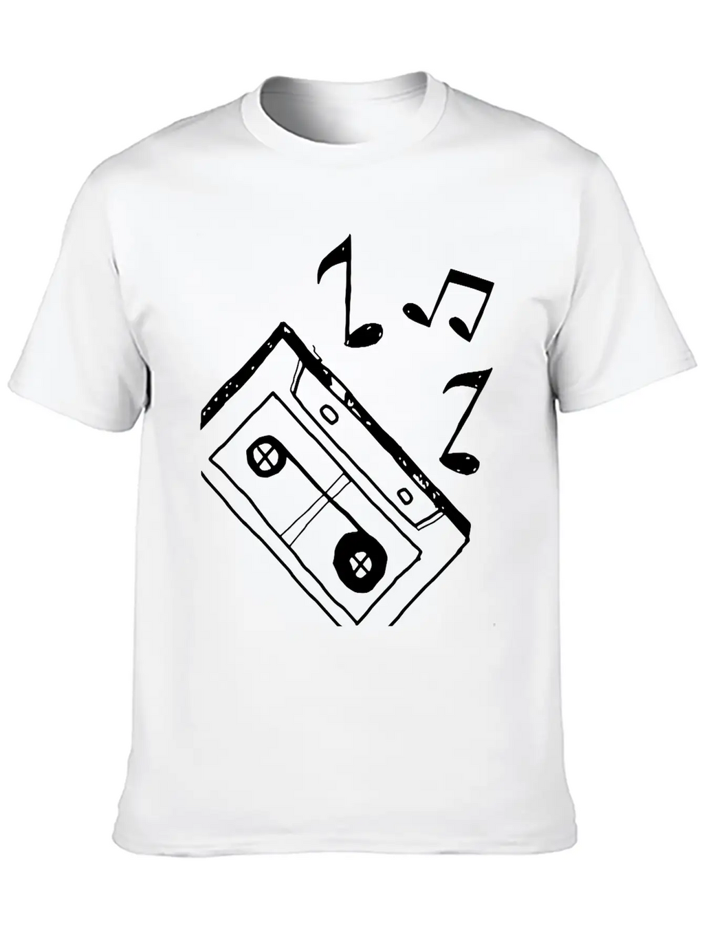 Music Tape Unisex Casual T-Shirt – Clean Design For Daily Comfort